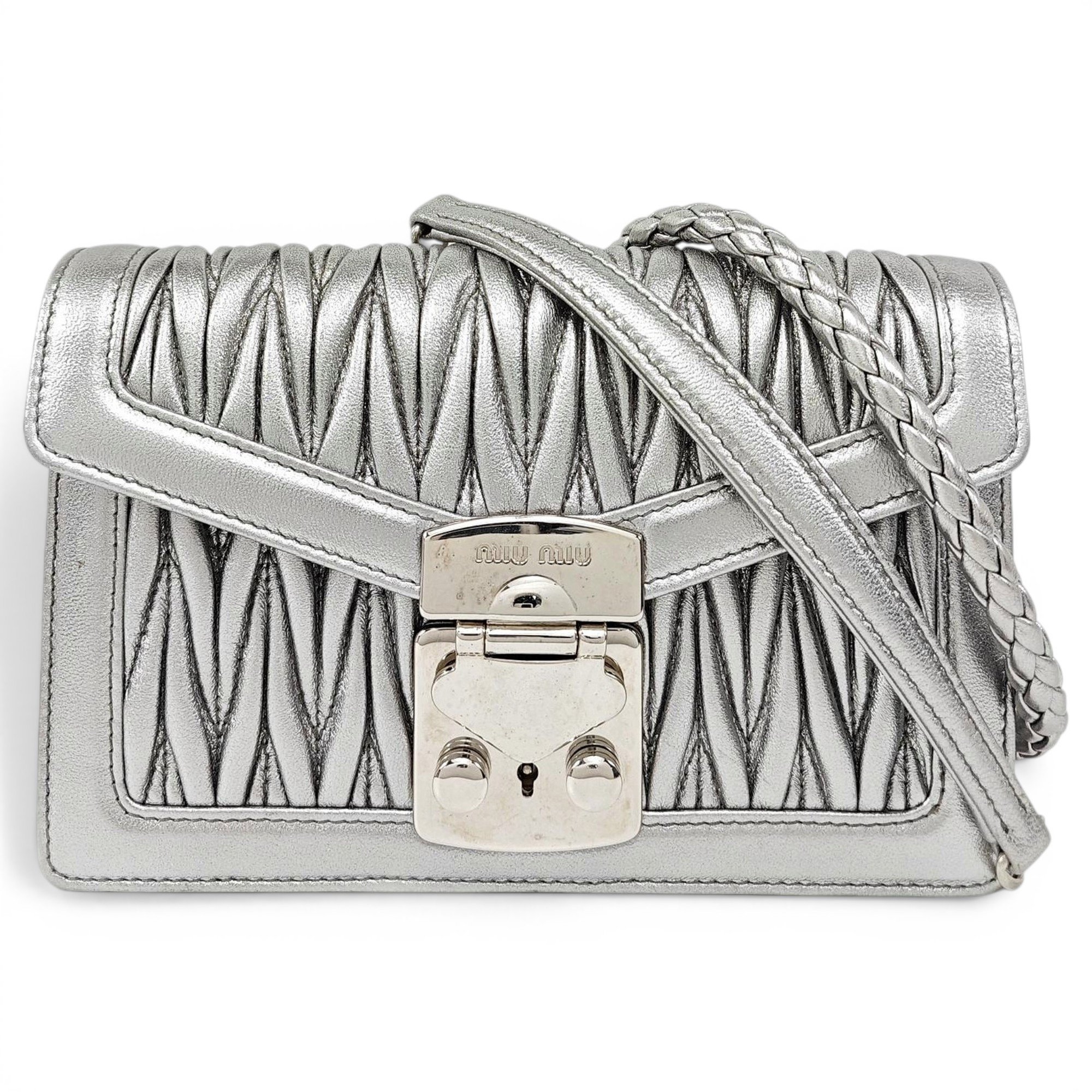 Miu Confidential leather crossbody bag