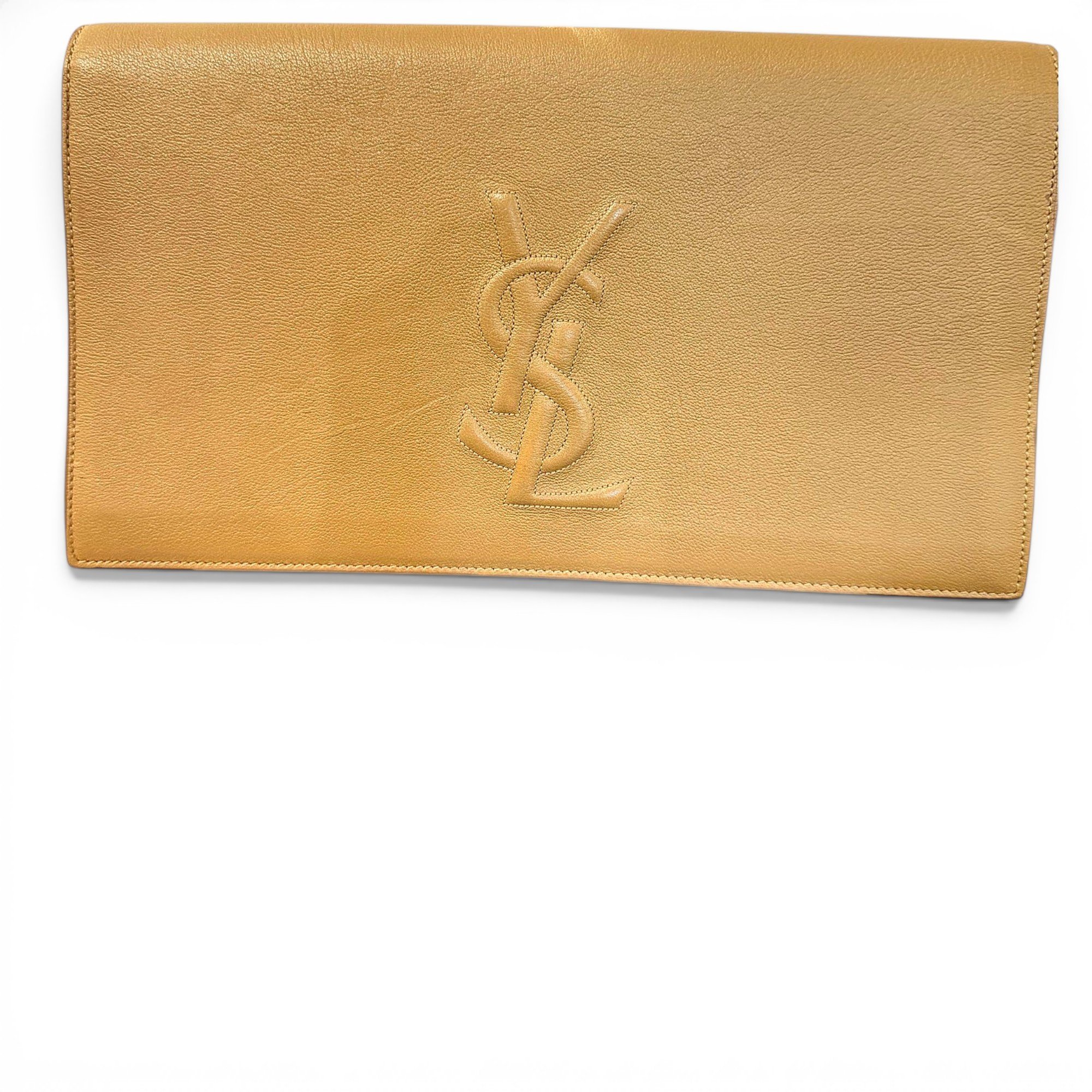 Leather clutch bag