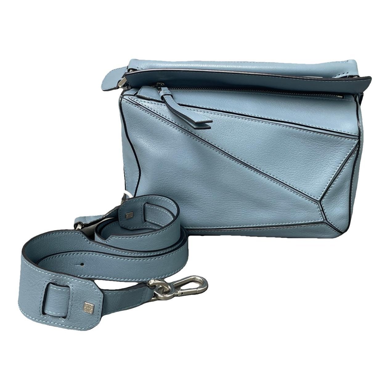 Puzzle leather handbag