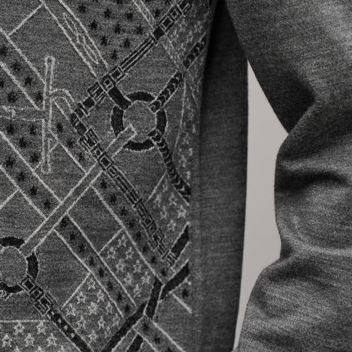 Gris Foncé "Parcours Sans Faute Bandana" Crewneck Sweater