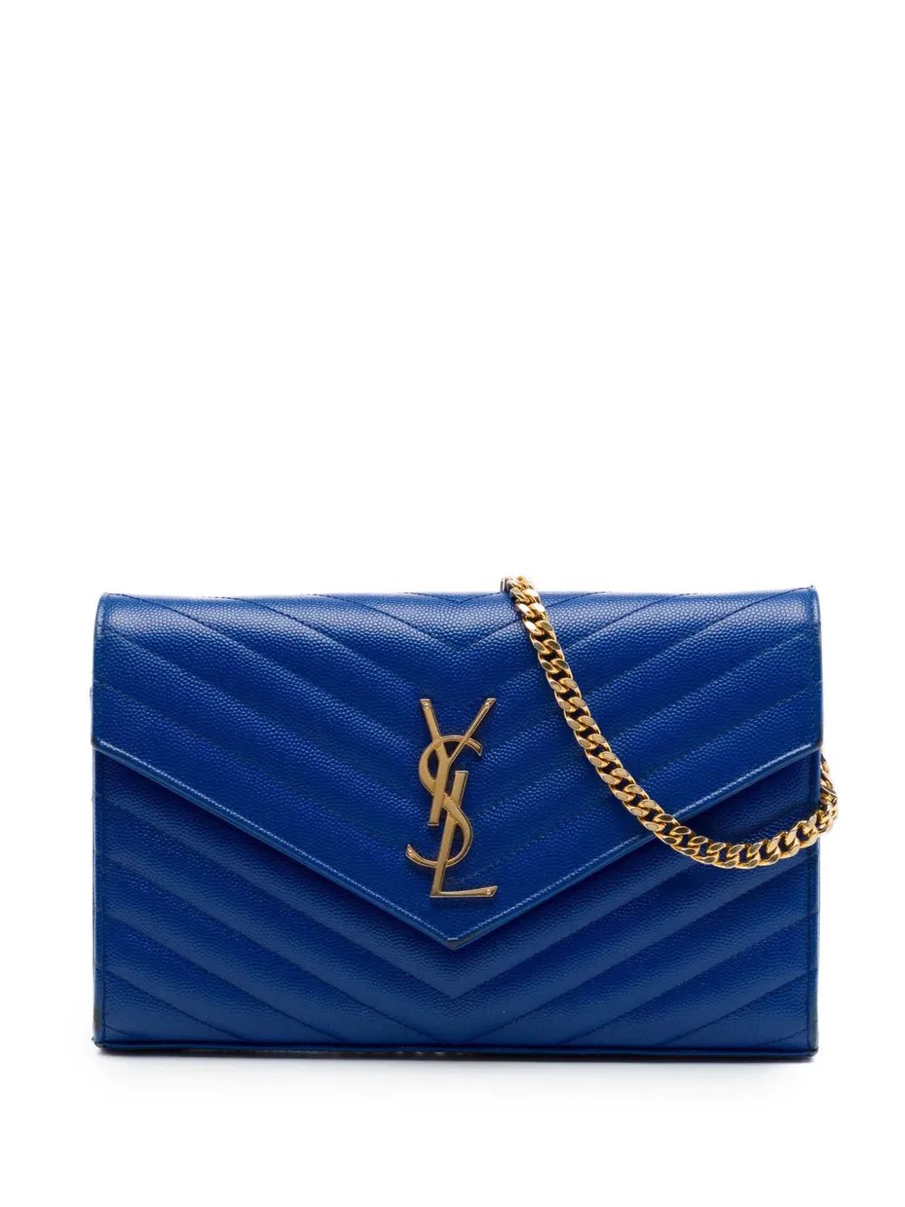 2016 Grain De Poudre Chevron Monogram Envelope Chain Wallet crossbody bag