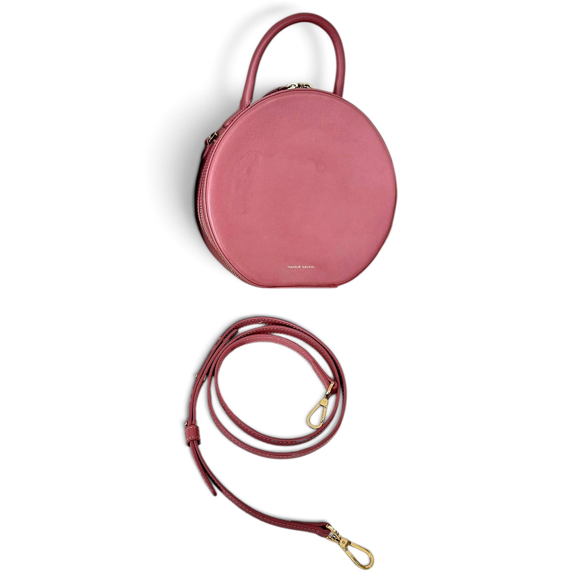 Circle leather handbag