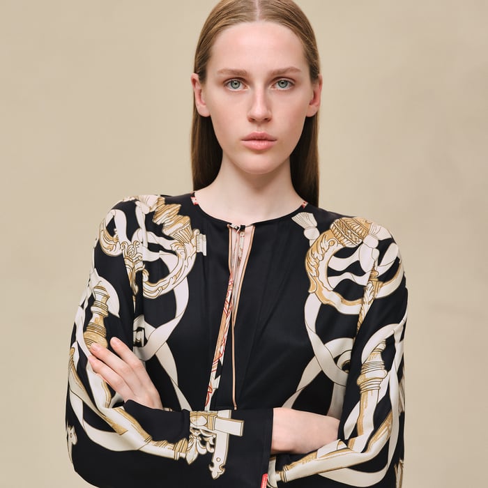 Noir "Ferronnerie Remix" Caftan