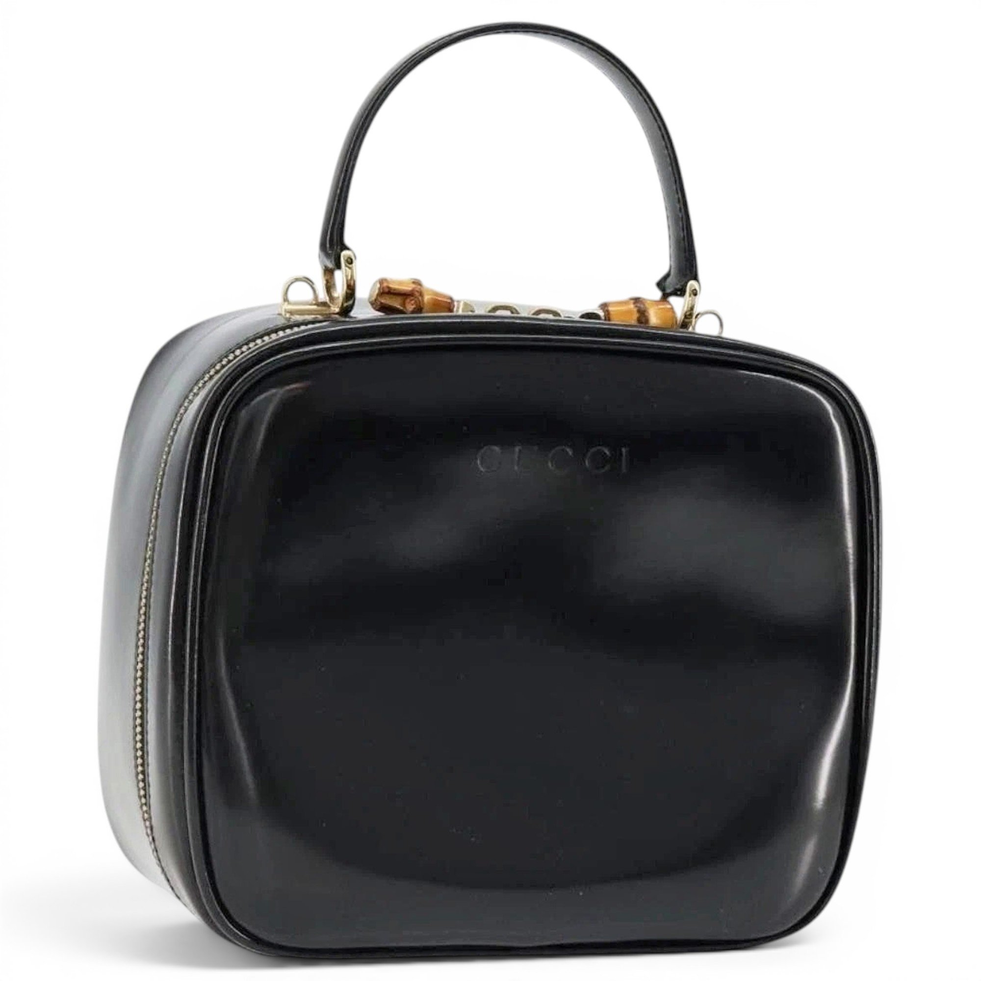 Patent leather handbag