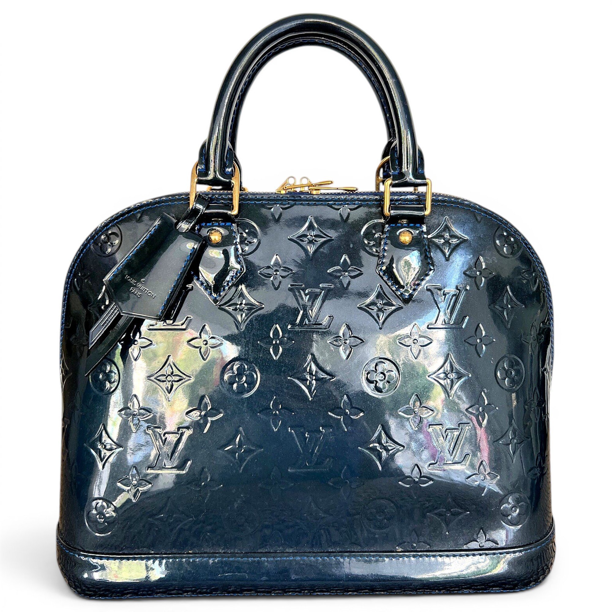 Patent leather handbag