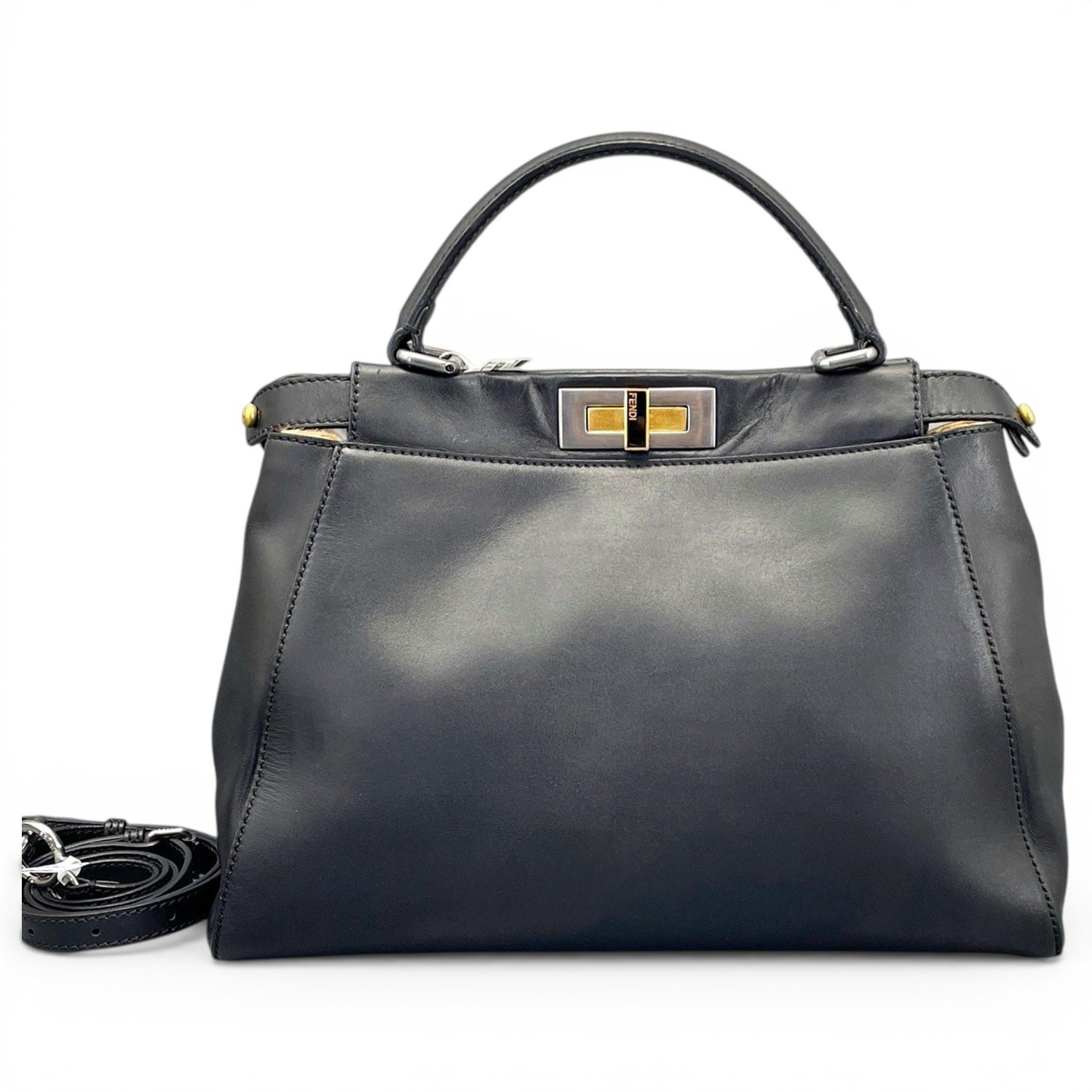 Peekaboo leather handbag