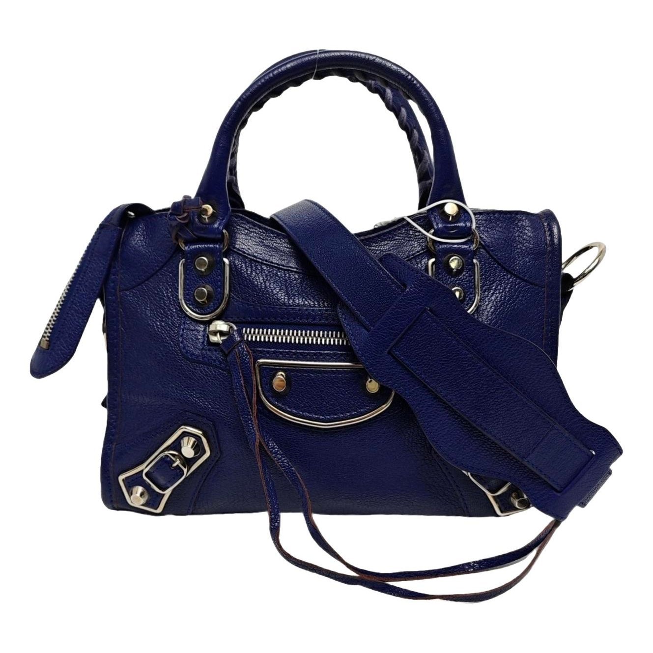 City leather handbag