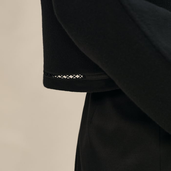 Noir Cashmere Embroidered Jacket