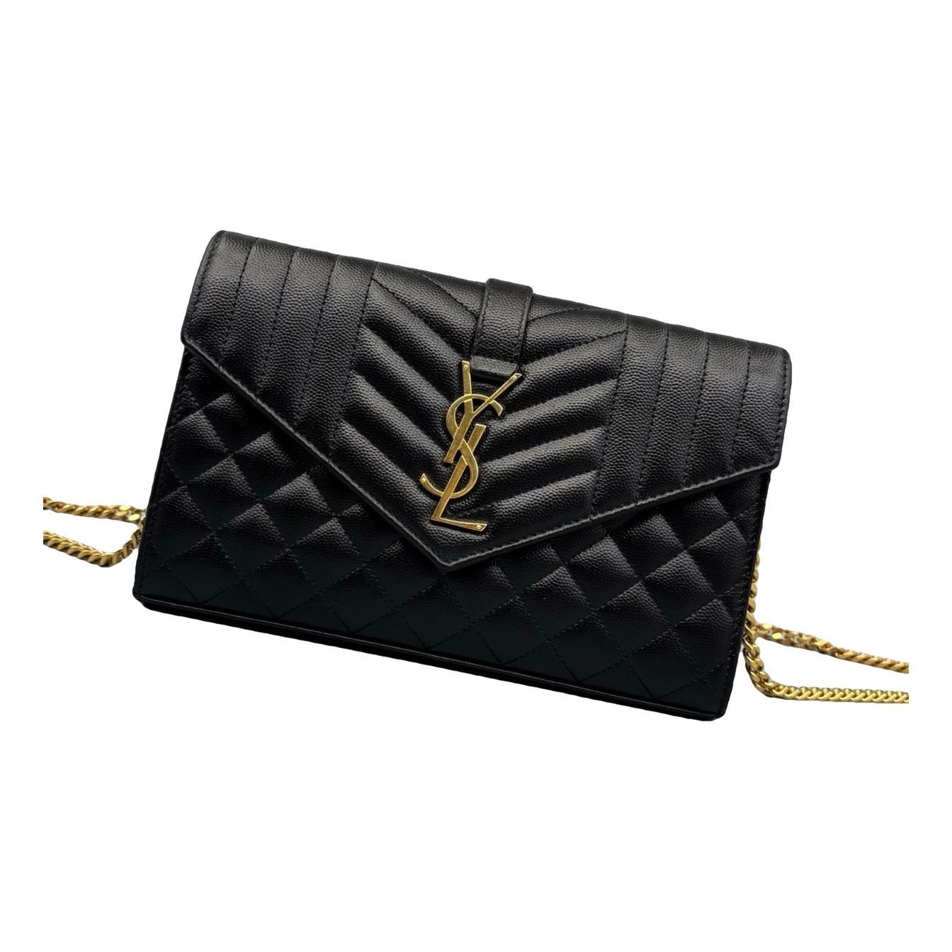 Envelope leather handbag