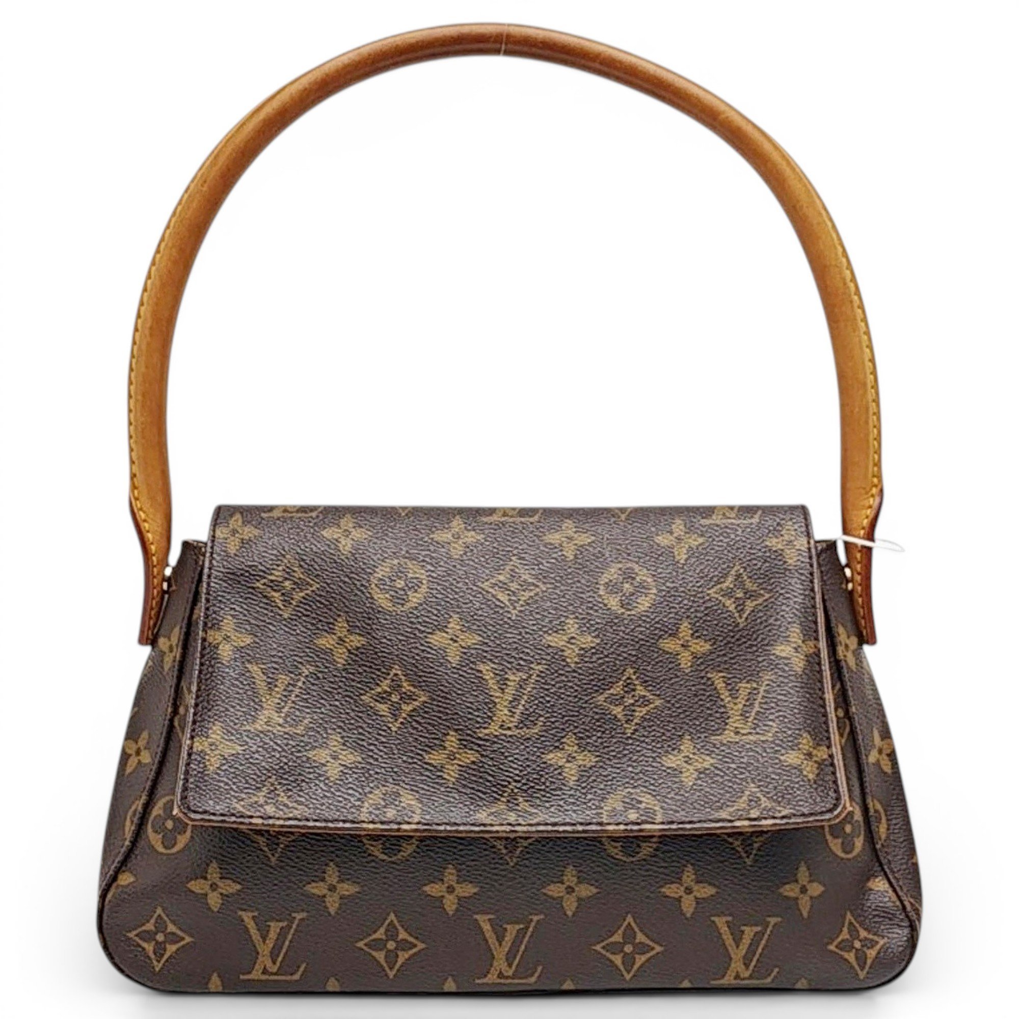 Looping leather handbag