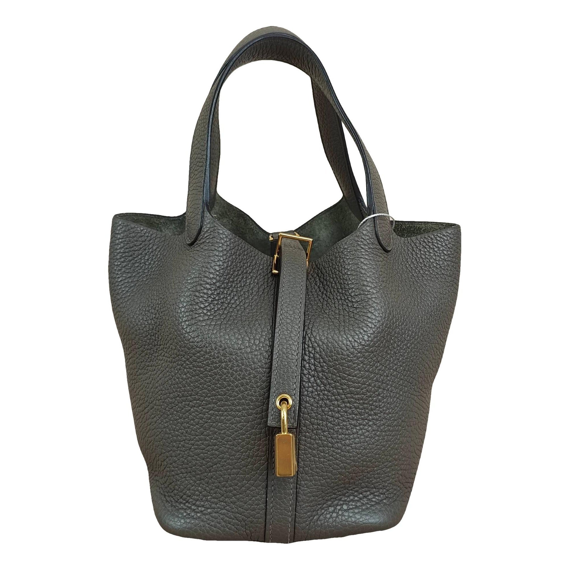 Picotin leather tote