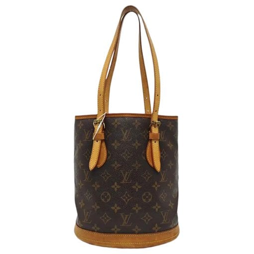 Bucket leather handbag