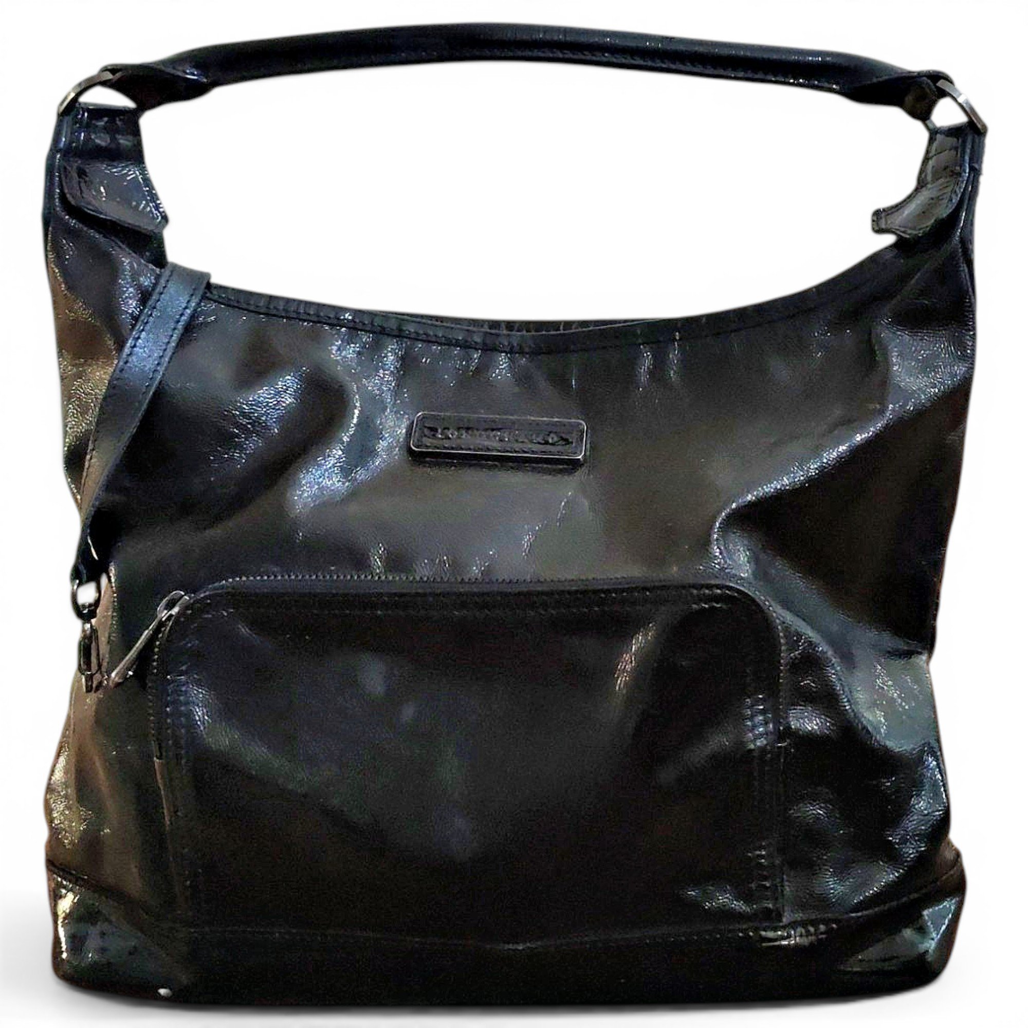 Patent leather handbag