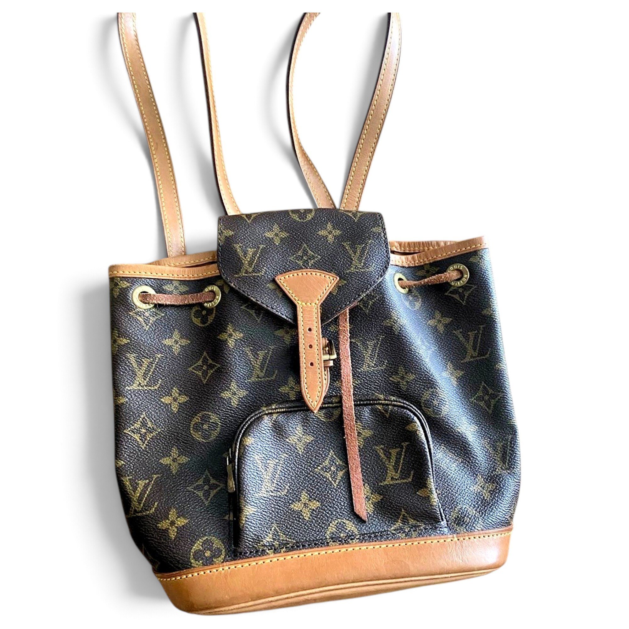 Montsouris Vintage leather backpack