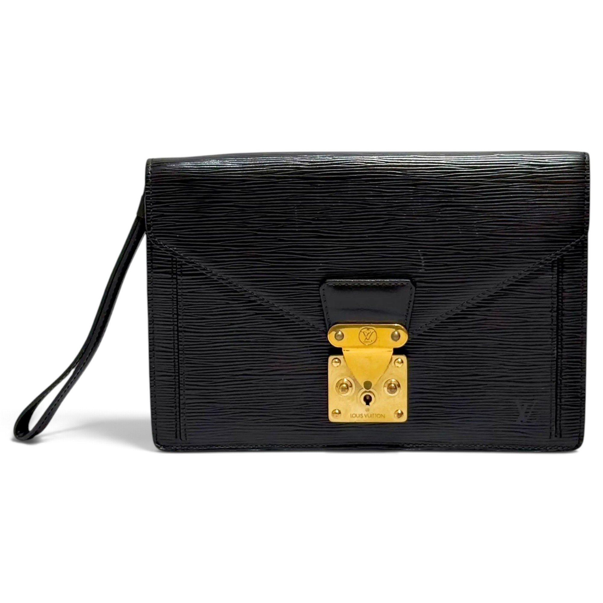 Sellier leather clutch bag
