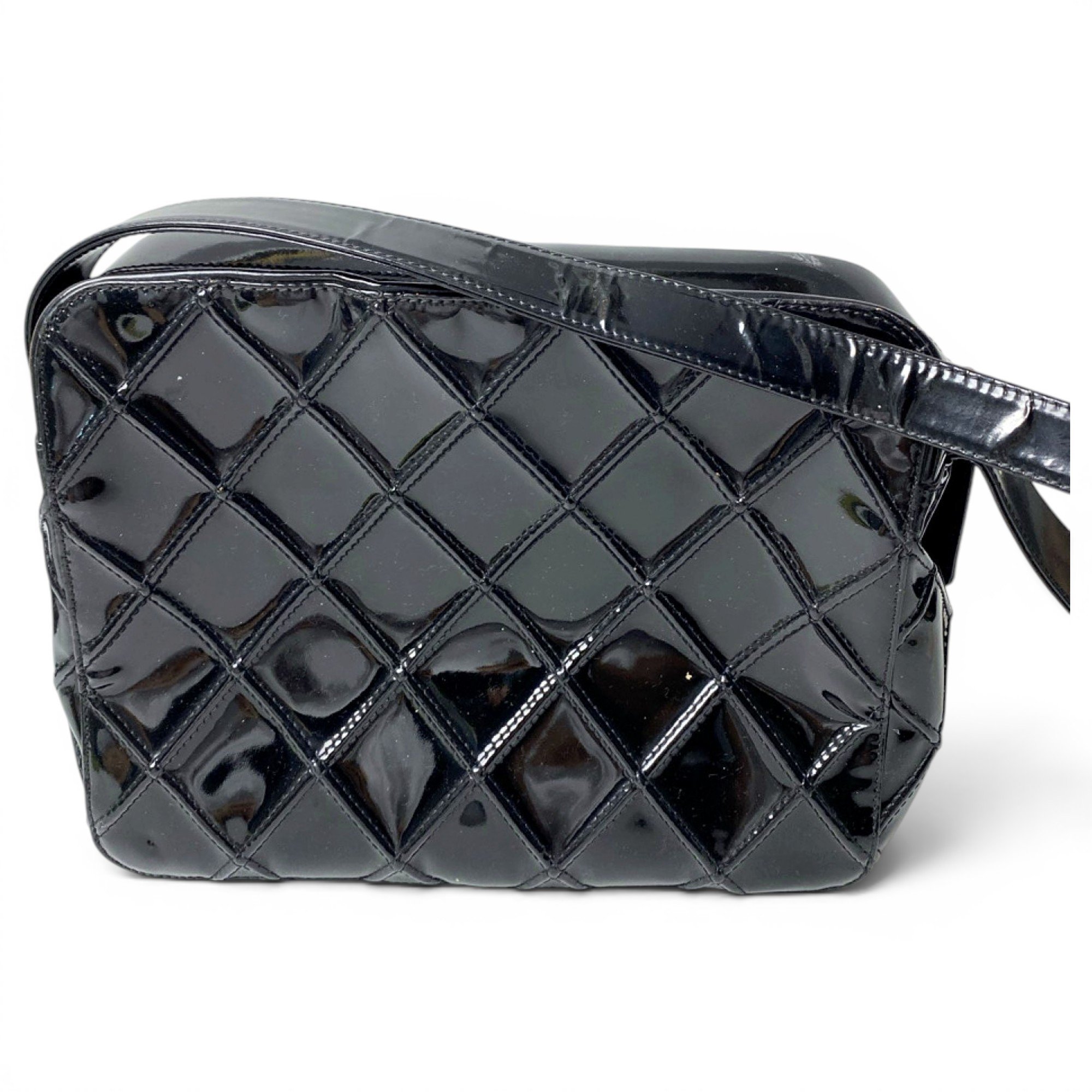 Patent leather handbag