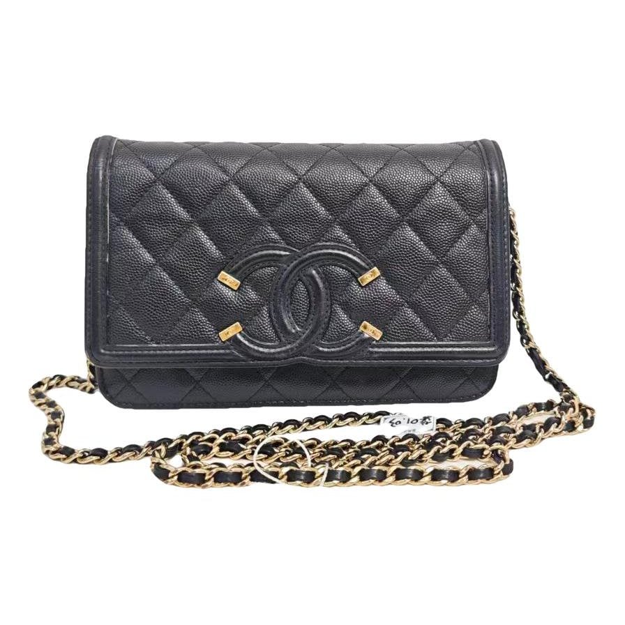 Wallet On Chain Chanel 19 leather handbag
