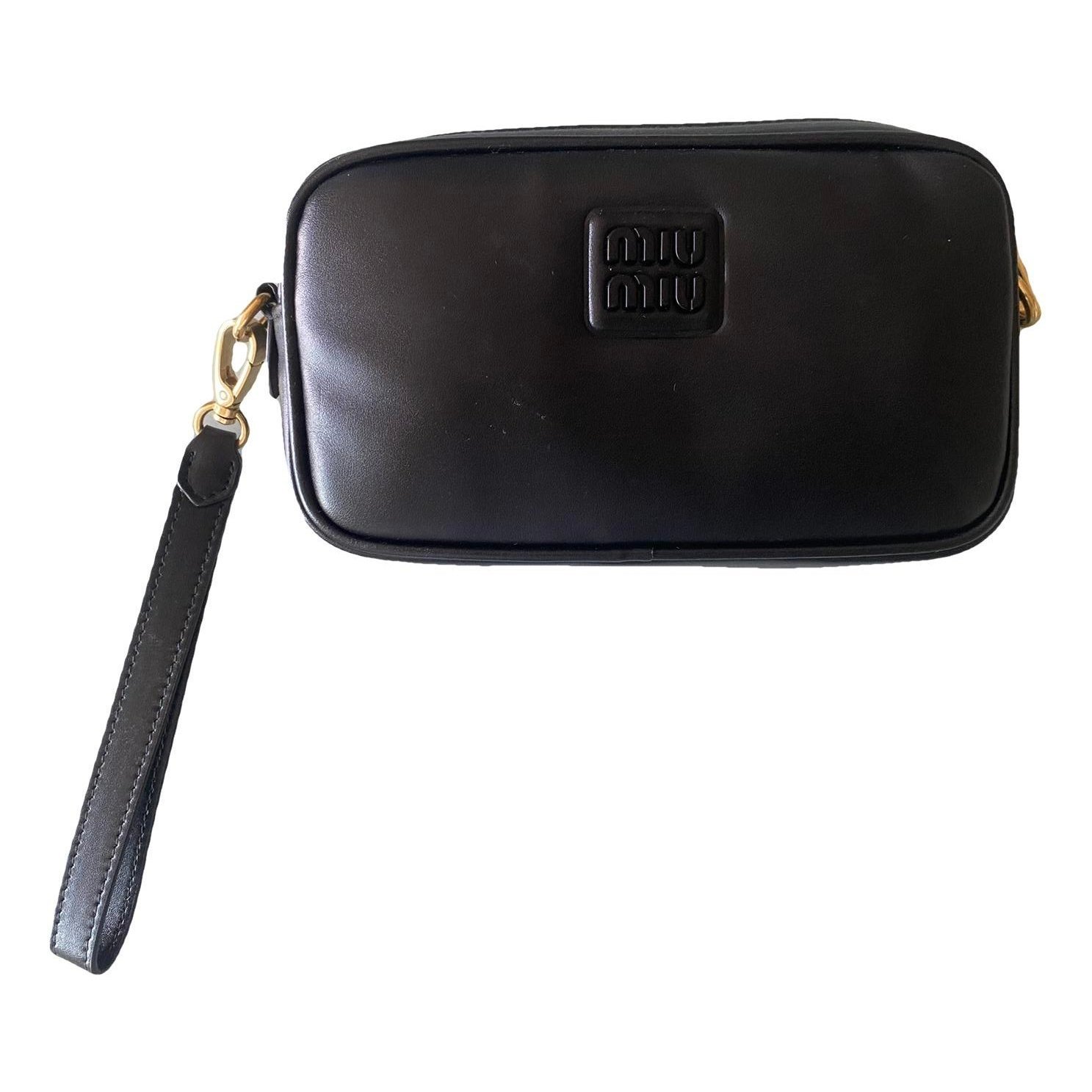 Leather clutch bag