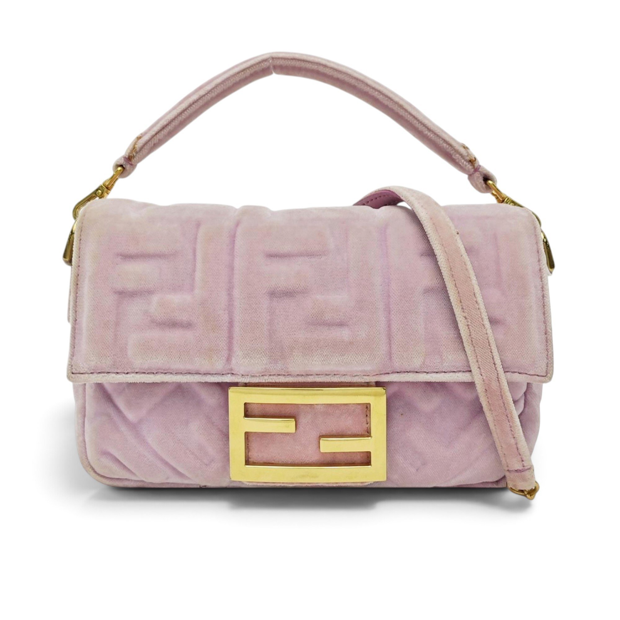 Baguette velvet handbag
