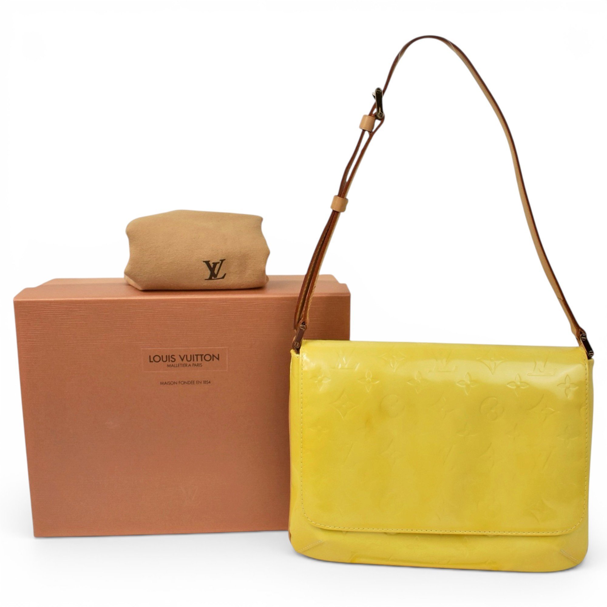 Thompson patent leather handbag