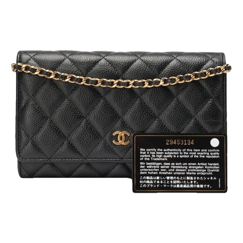 Wallet On Chain leather handbag