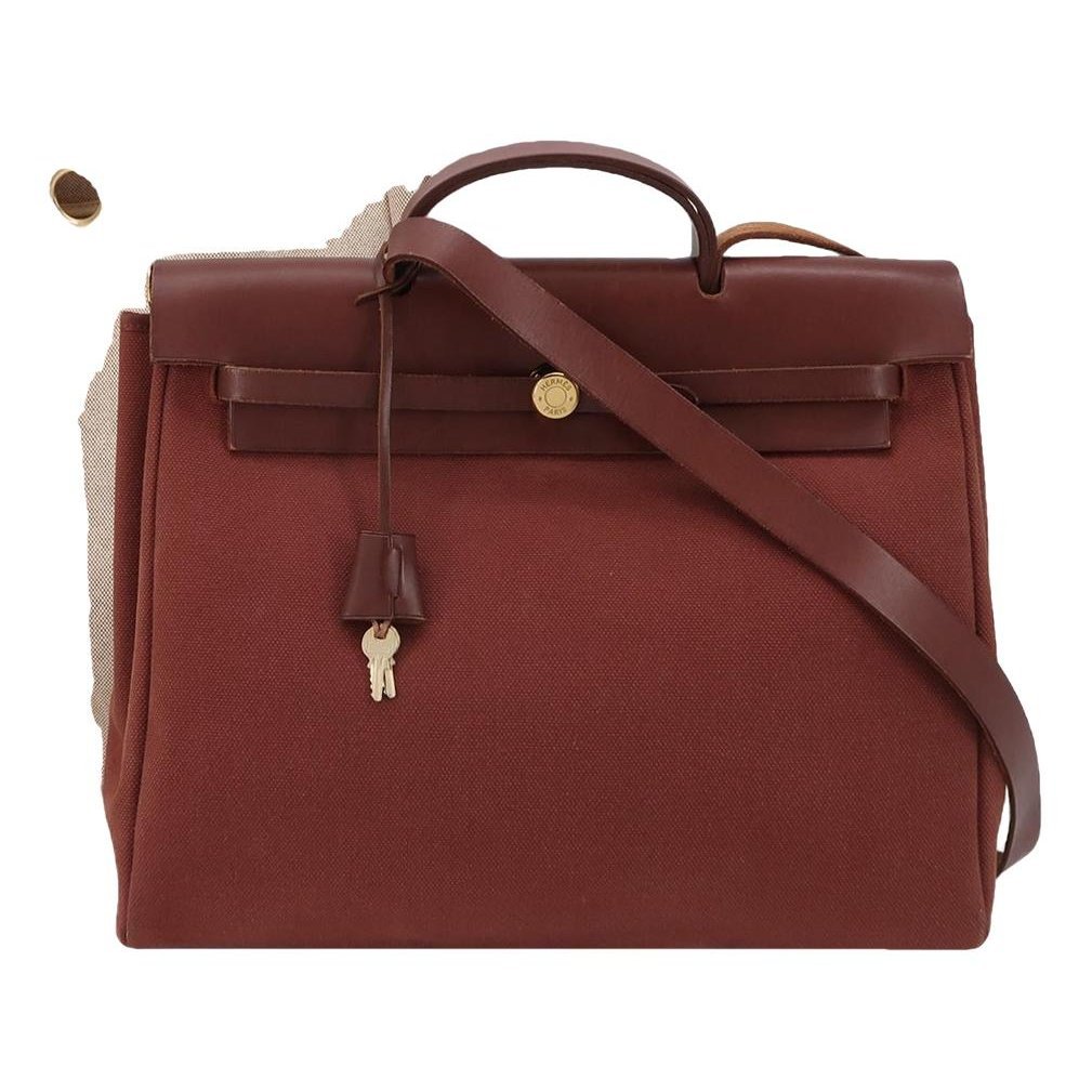 Hermes Herbag cloth handbag