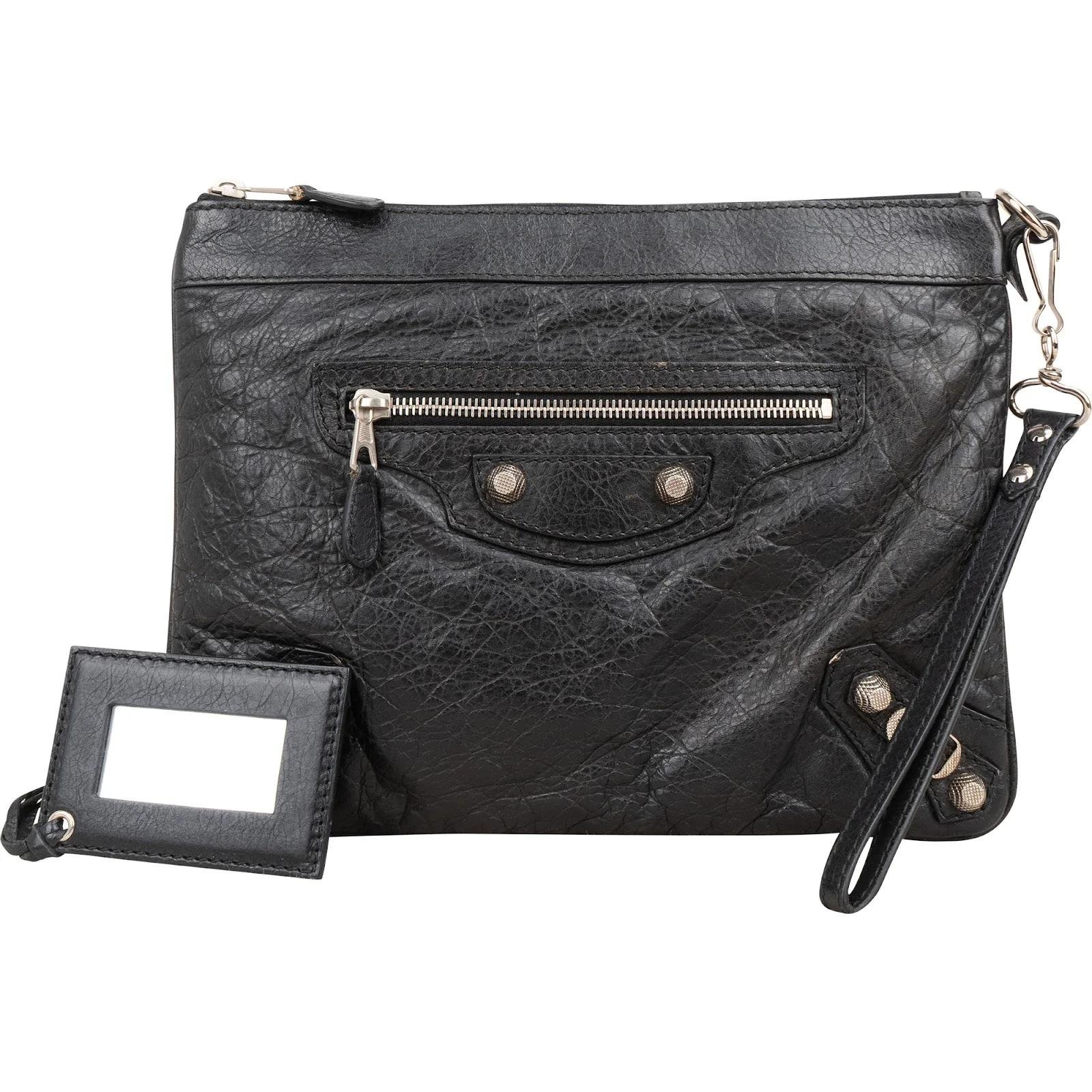 City Clip leather clutch bag