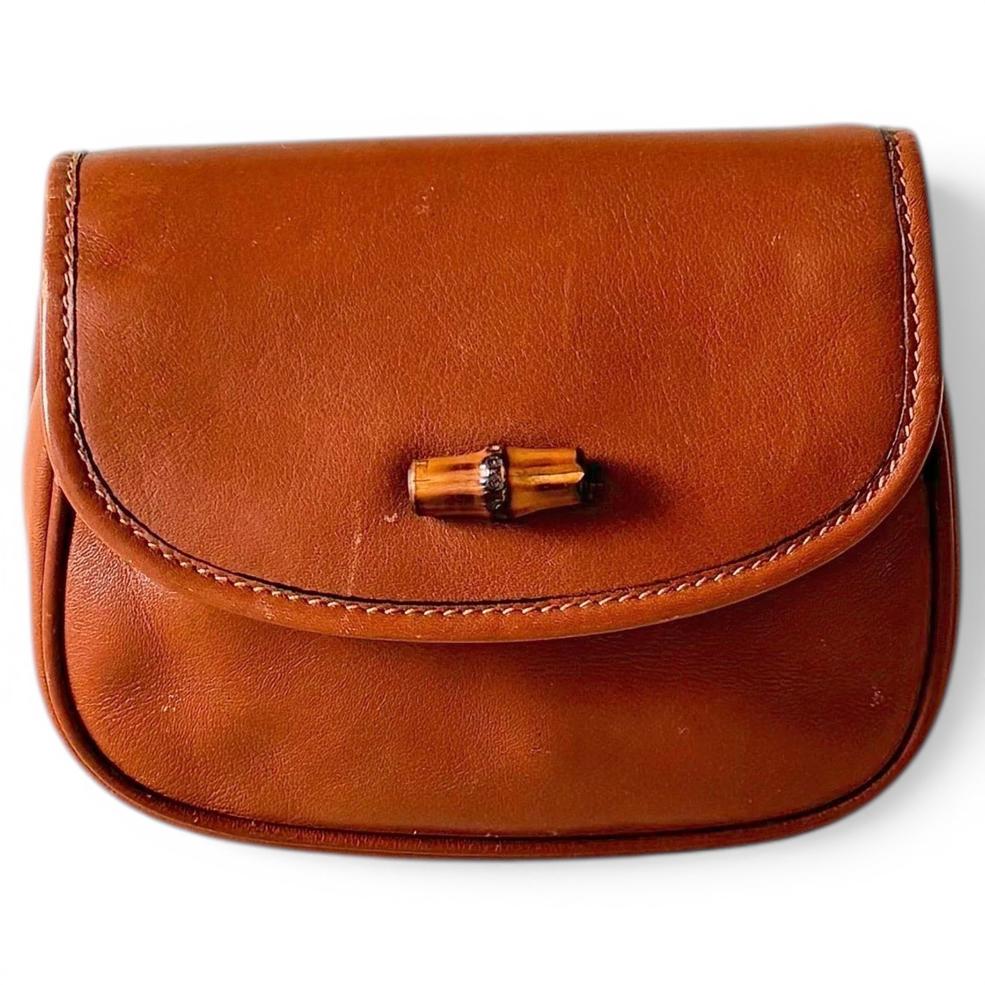 Leather clutch bag