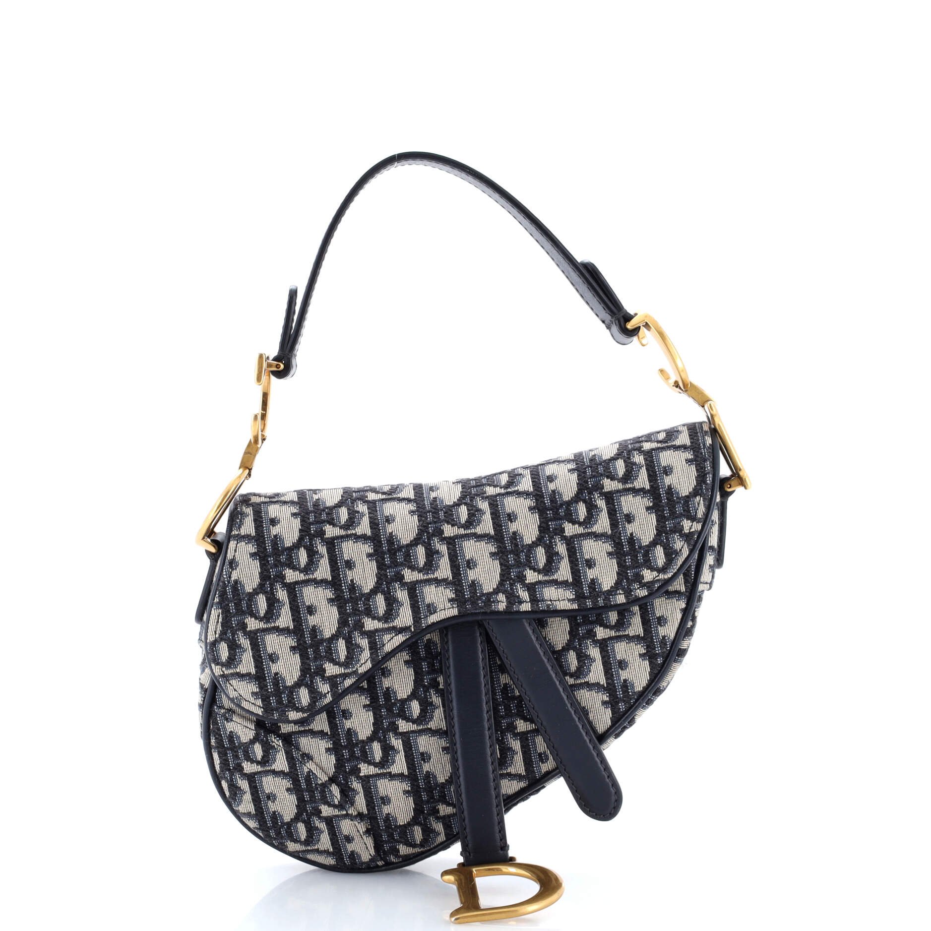 Dior Saddle Handbag Oblique Canvas Mini