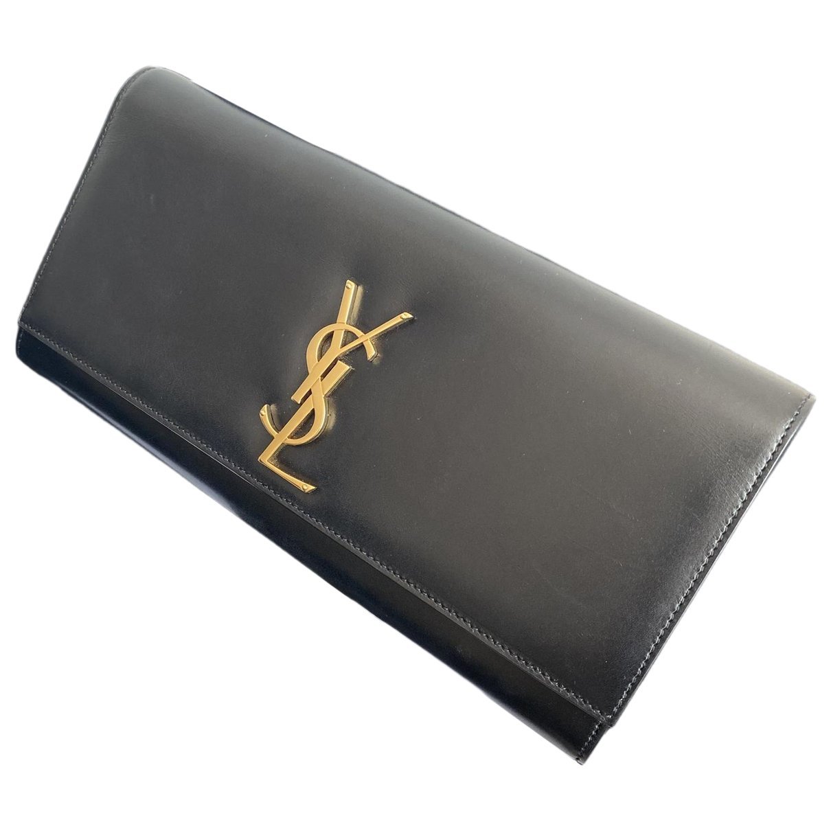 Leather clutch bag