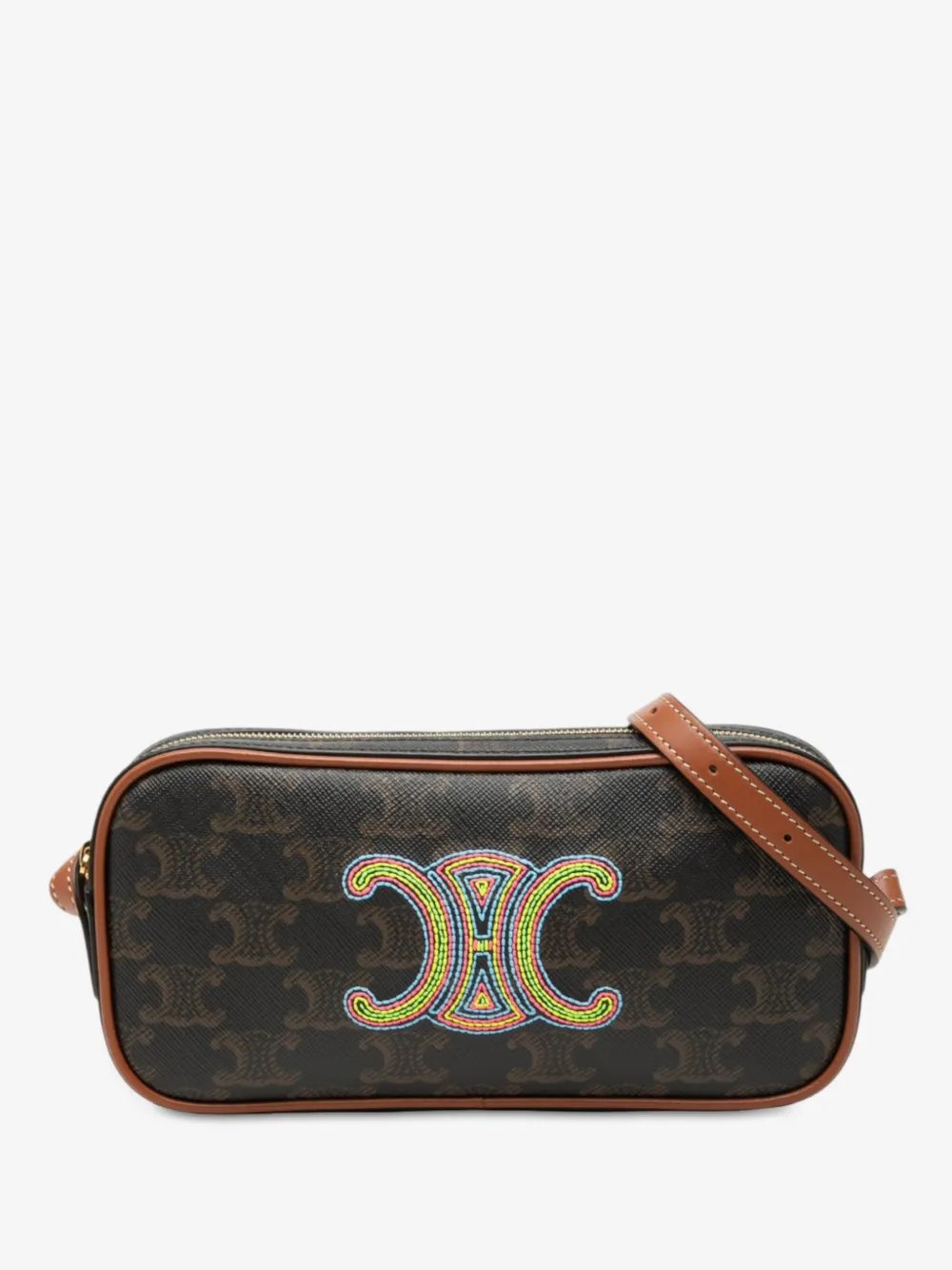 2022 Mini Triomphe Cuir Coated Canvas Camera Bag shoulder bag
