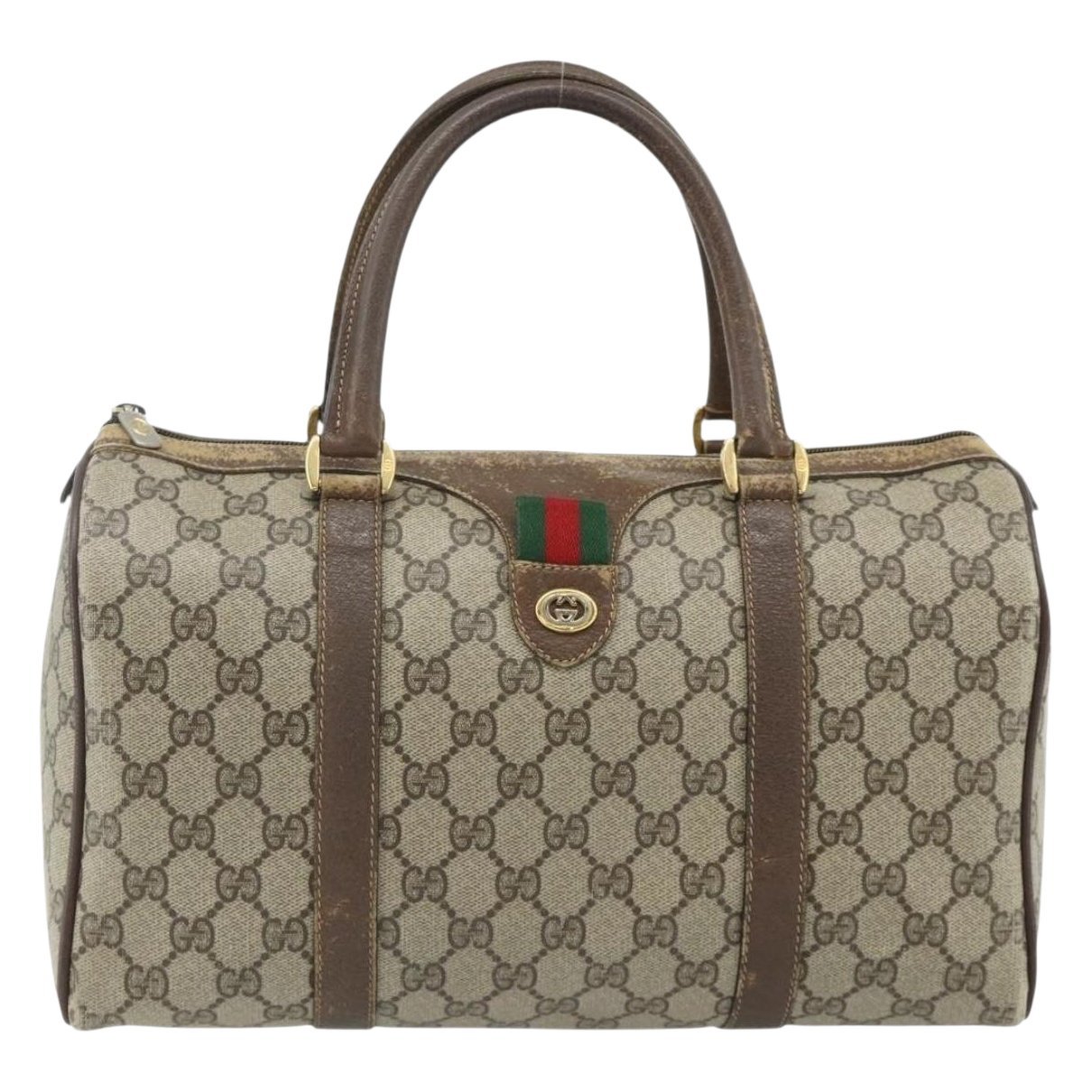 Boston leather bowling bag