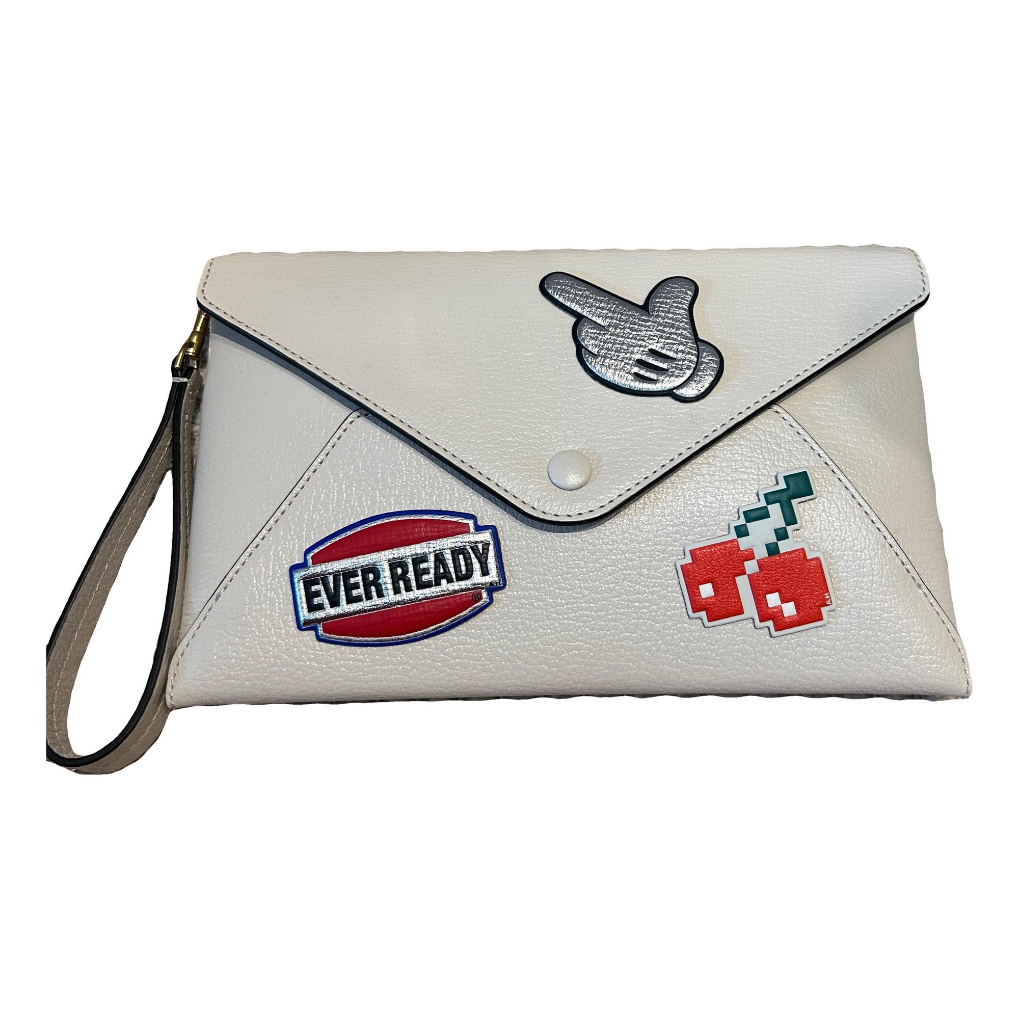 Leather clutch bag