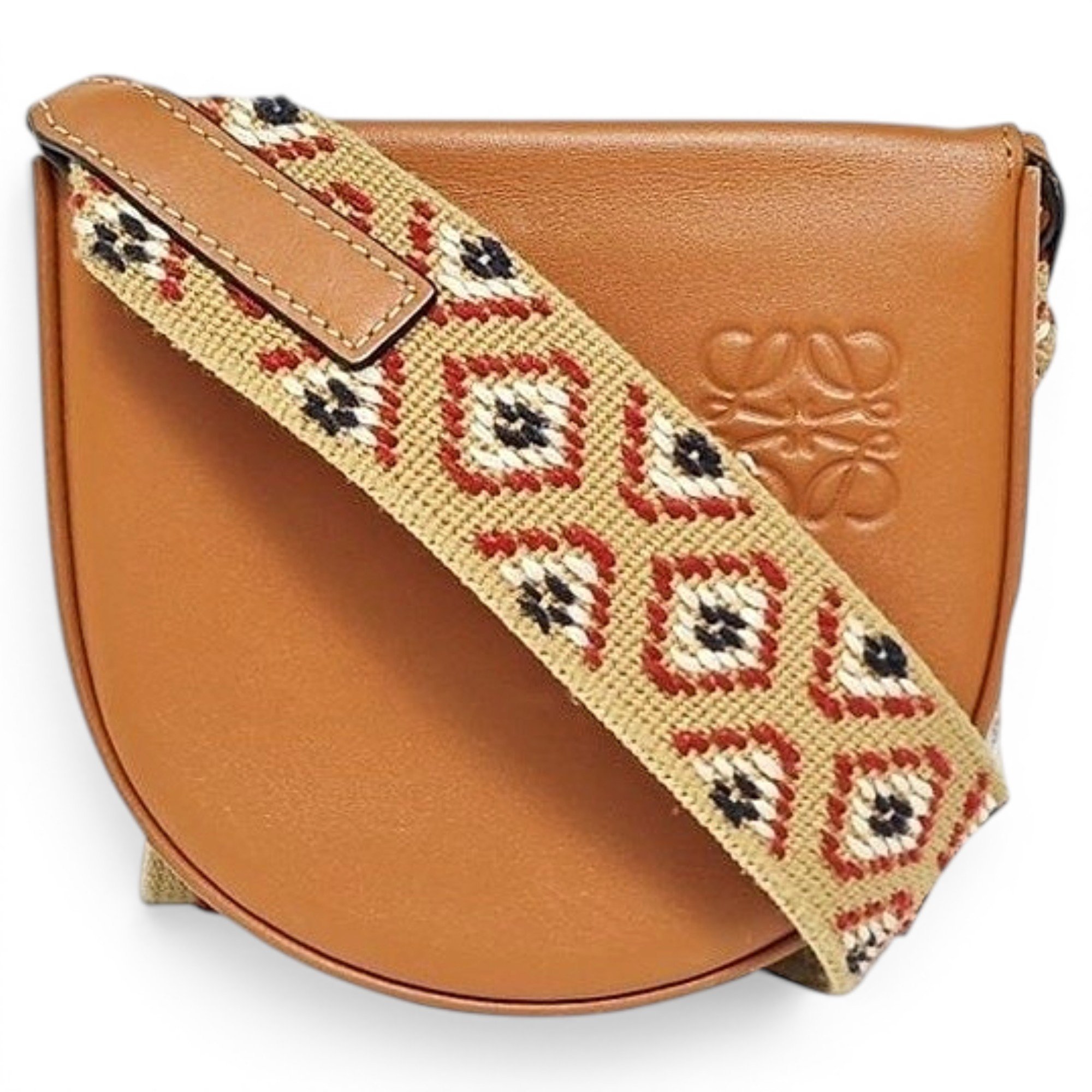 Heel leather handbag