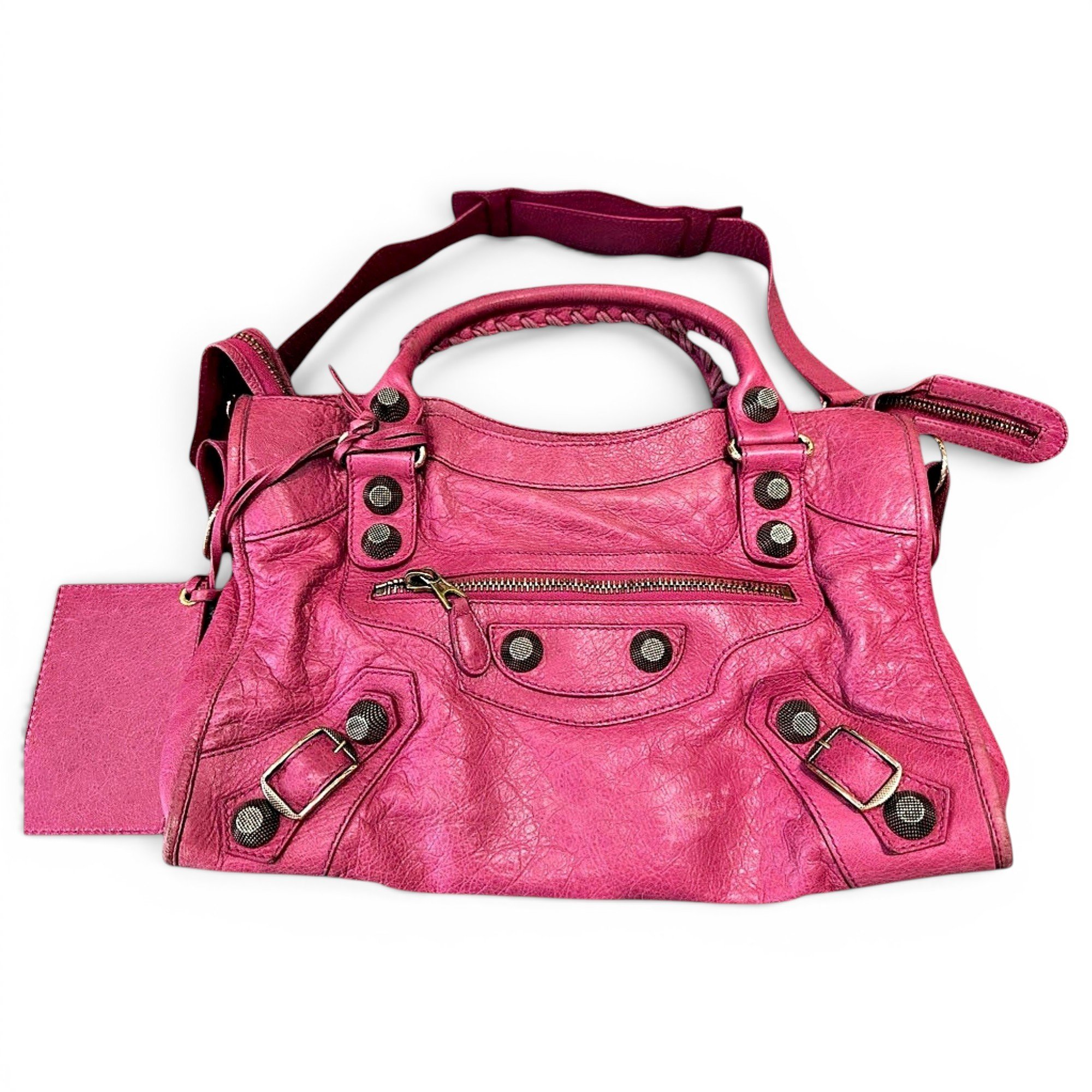 City leather handbag