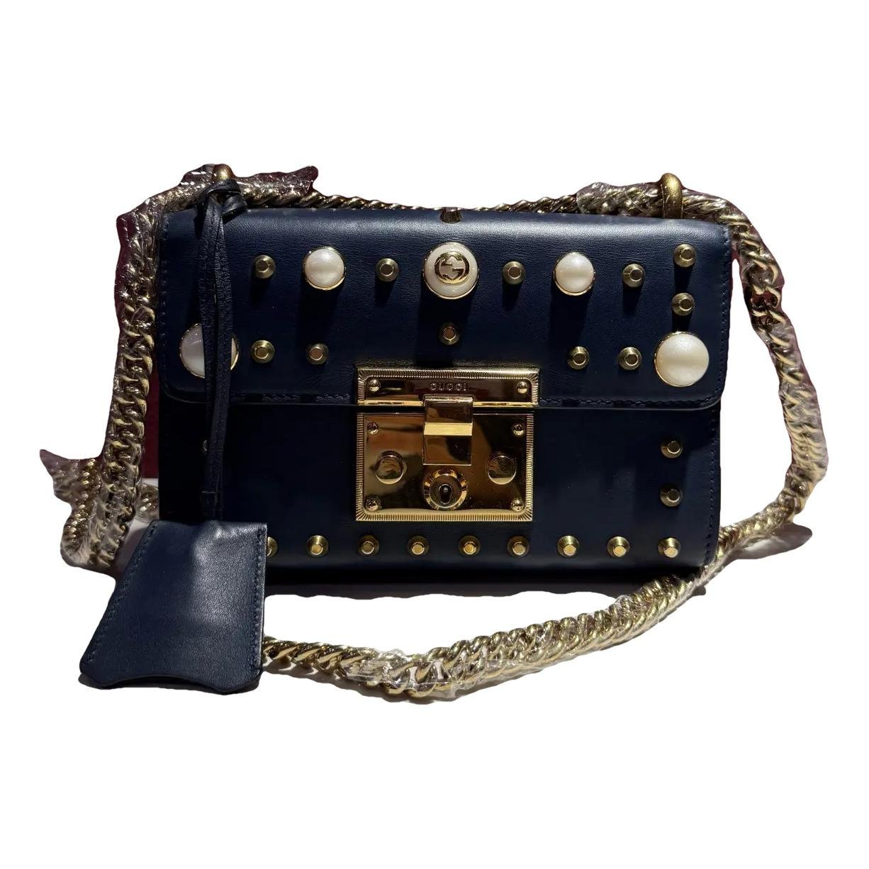 Padlock leather handbag
