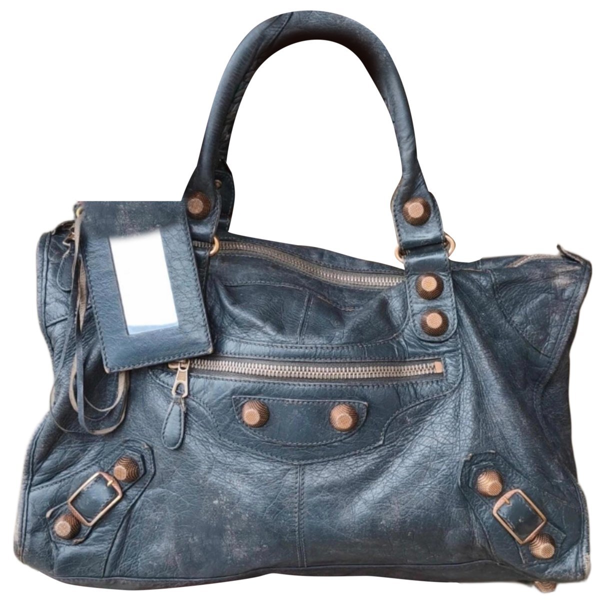 City leather handbag