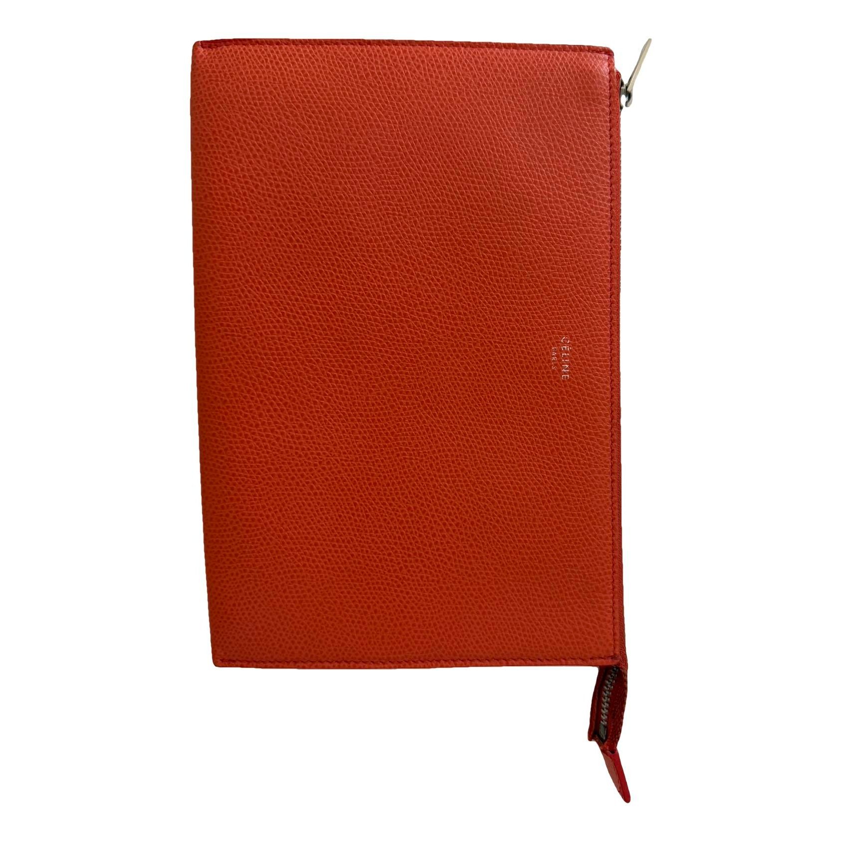 Leather clutch bag
