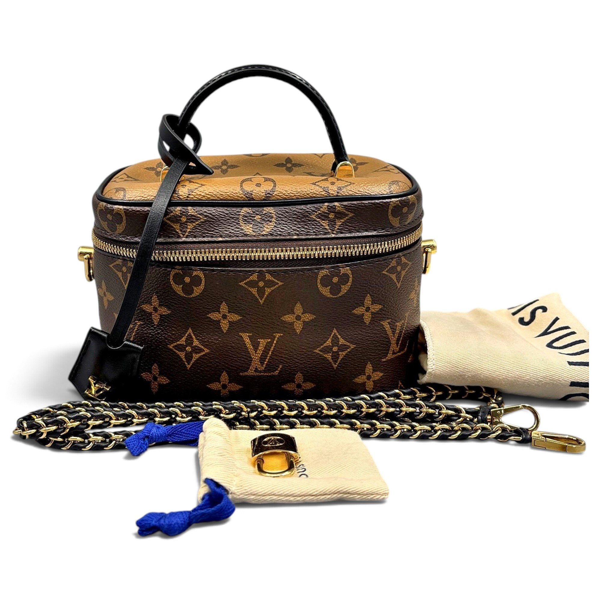 Vanity leather handbag