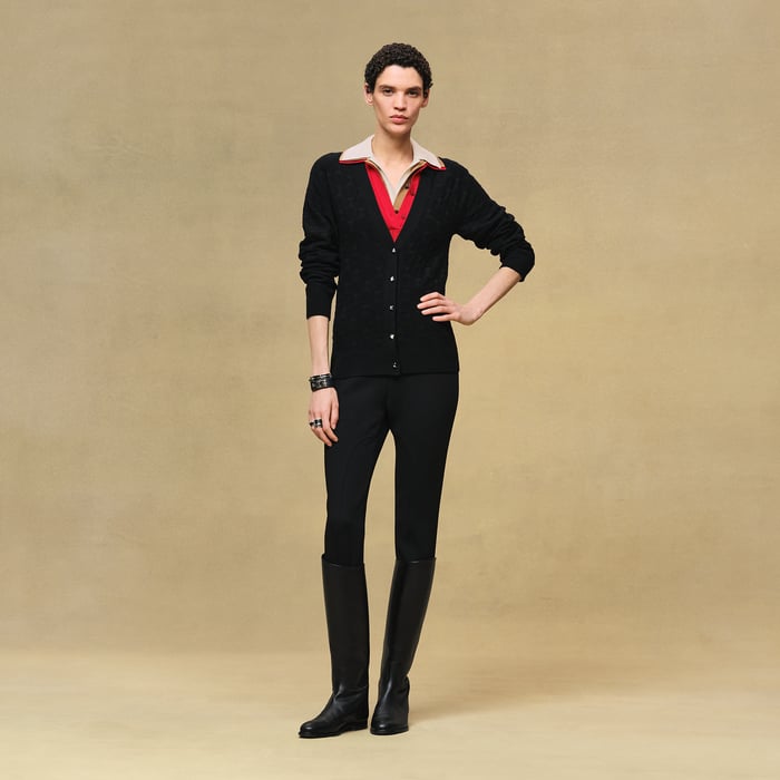 Noir "Medor" Long-sleeve Cardigan