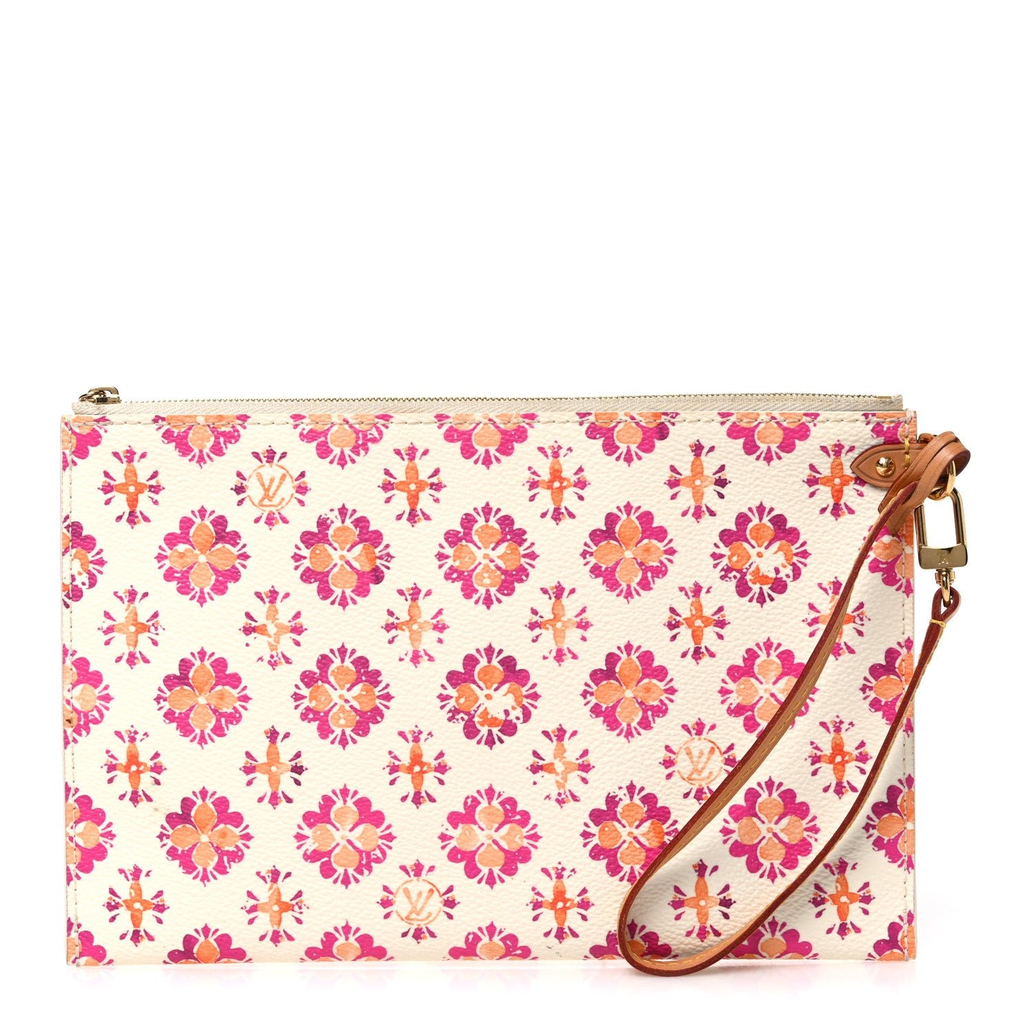 Louis Vuitton Monogram Tiles By The Pool Neverfull MM Pochette Coral