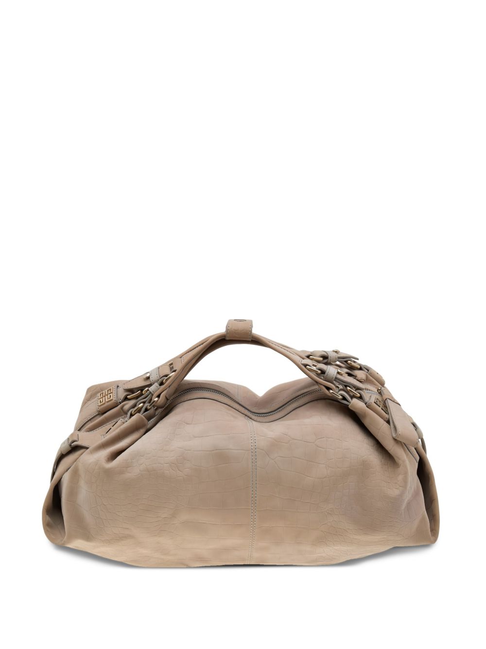 croc-embossed shoulder bag