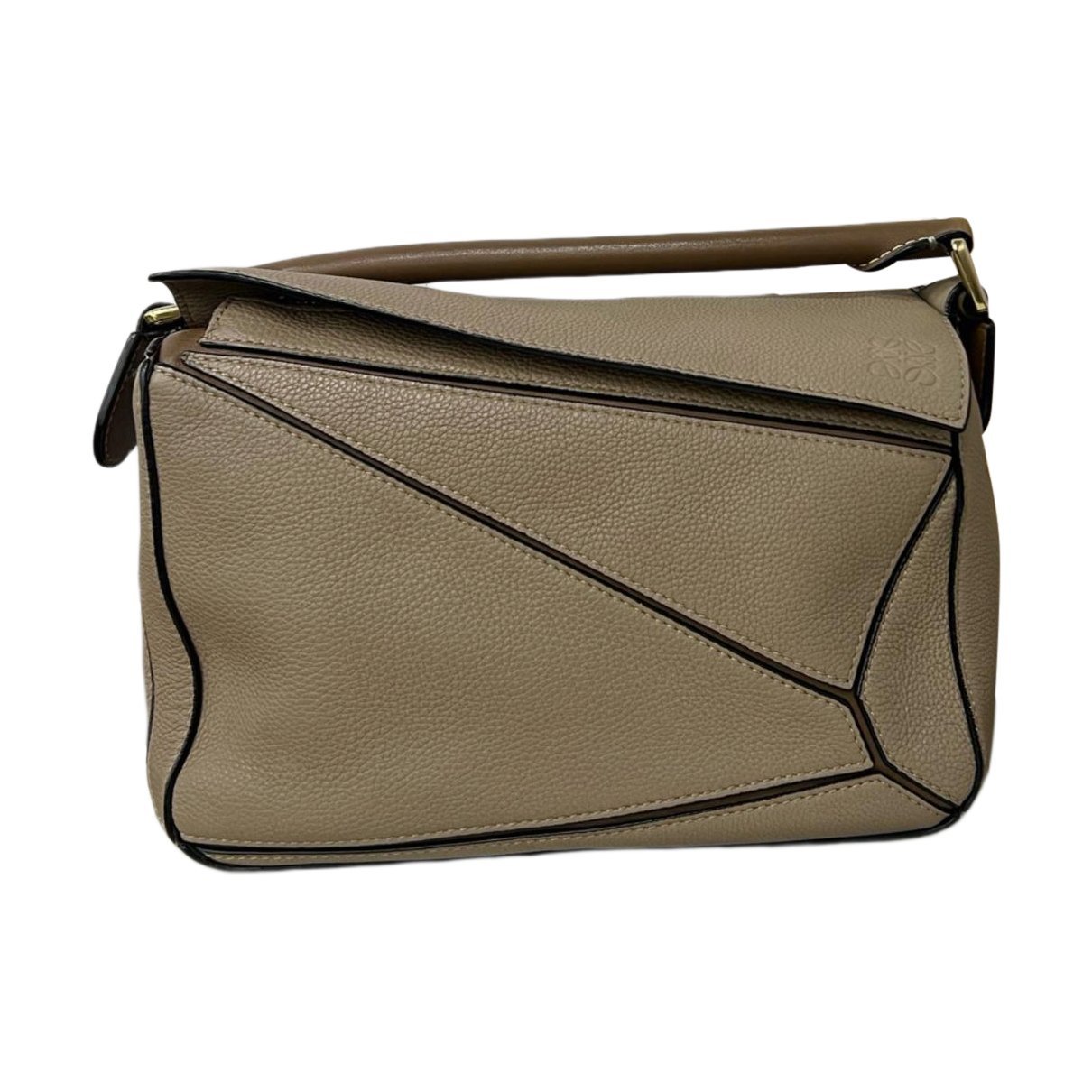 Puzzle leather handbag