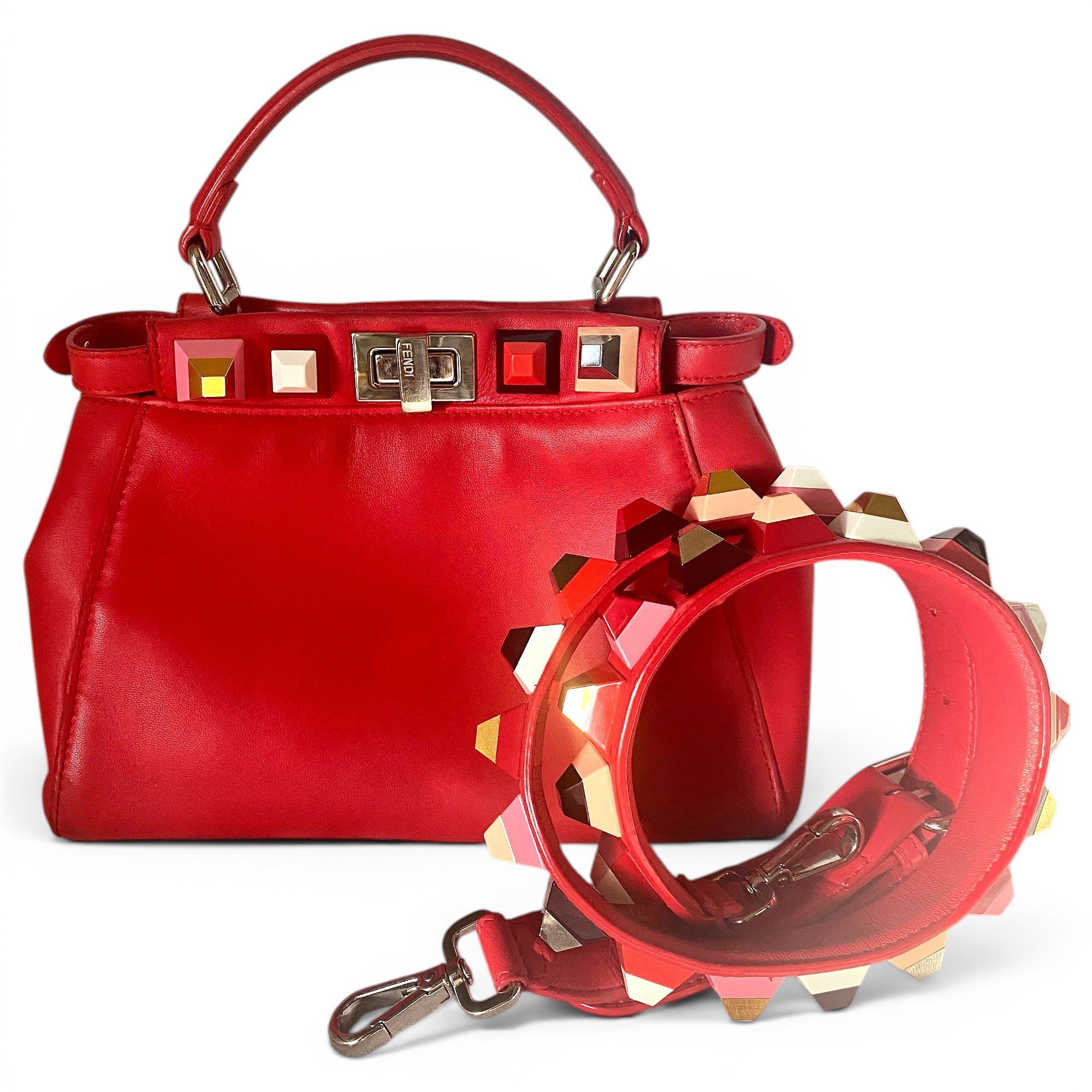 Peekaboo leather handbag