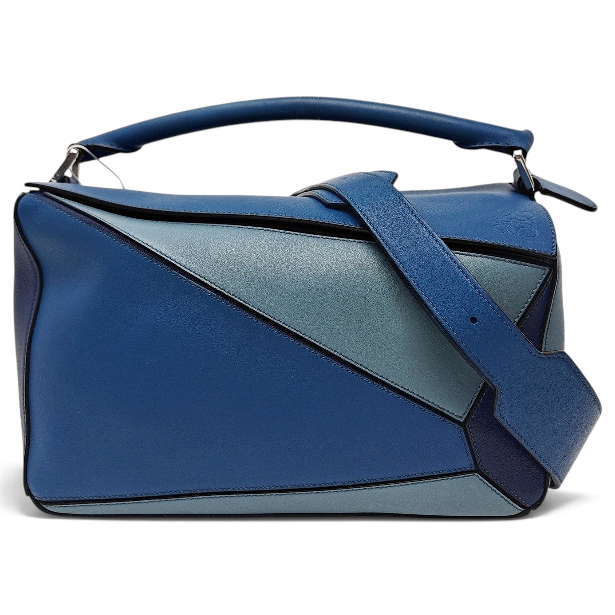 Puzzle leather handbag