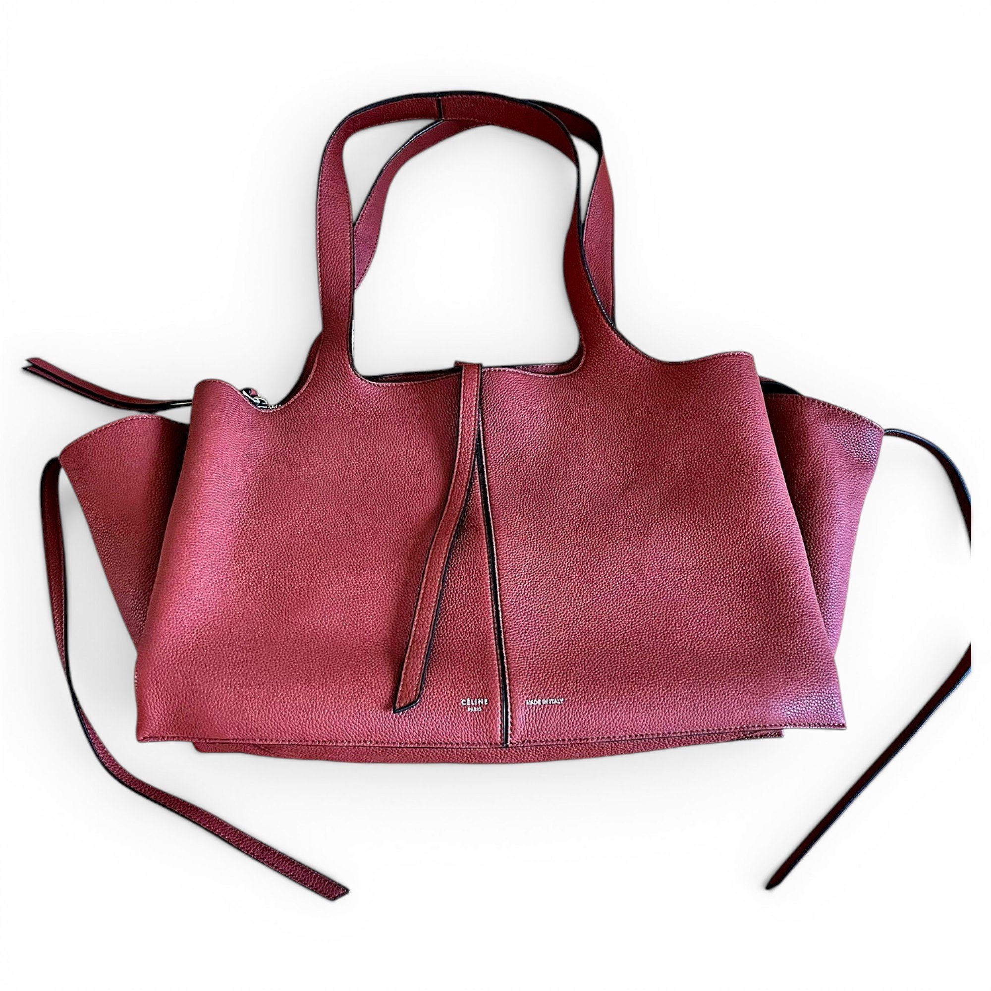 Tri-Fold leather tote