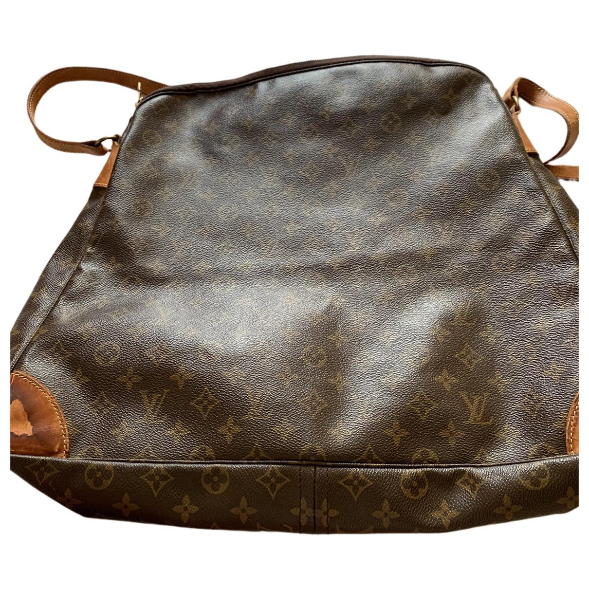 Sac souple leather travel bag