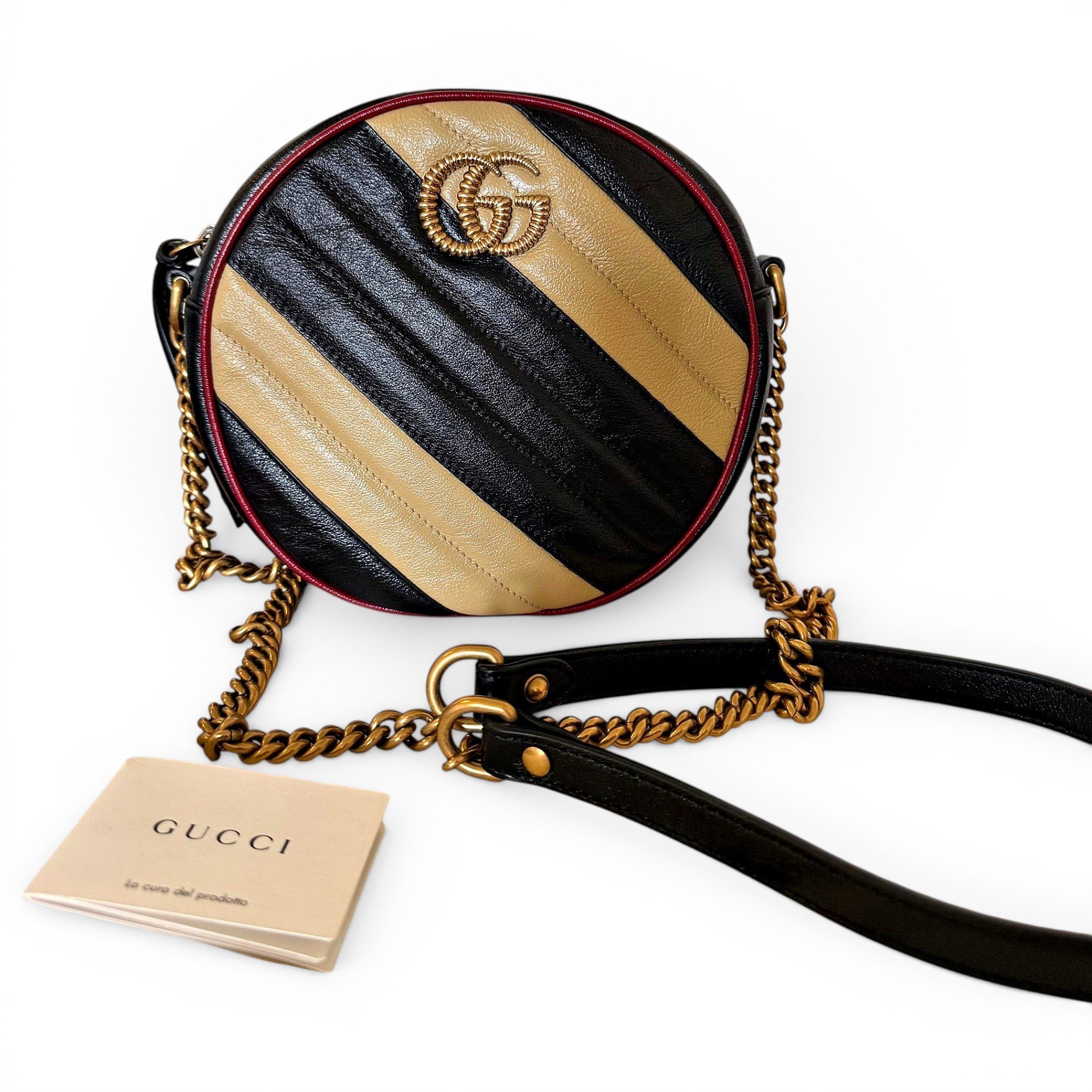 GG Marmont Round leather crossbody bag