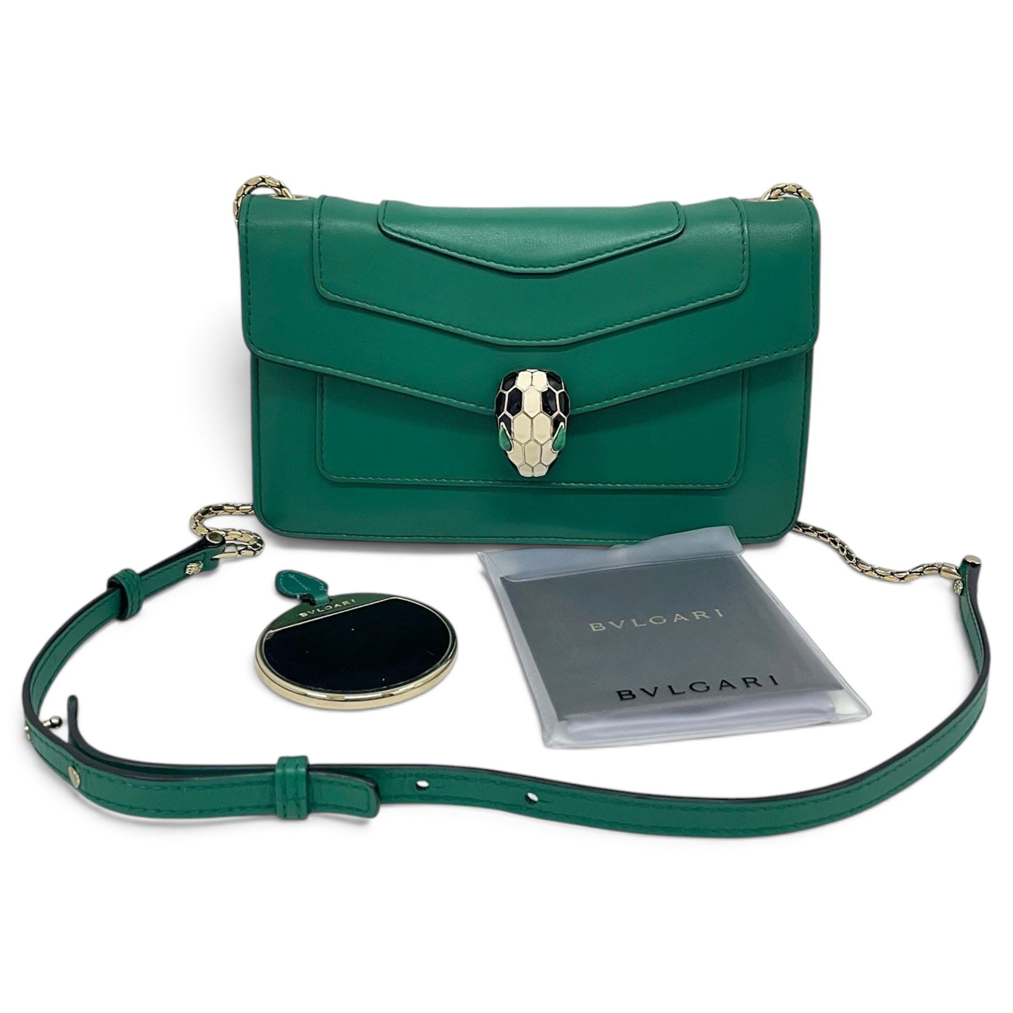Serpenti leather handbag