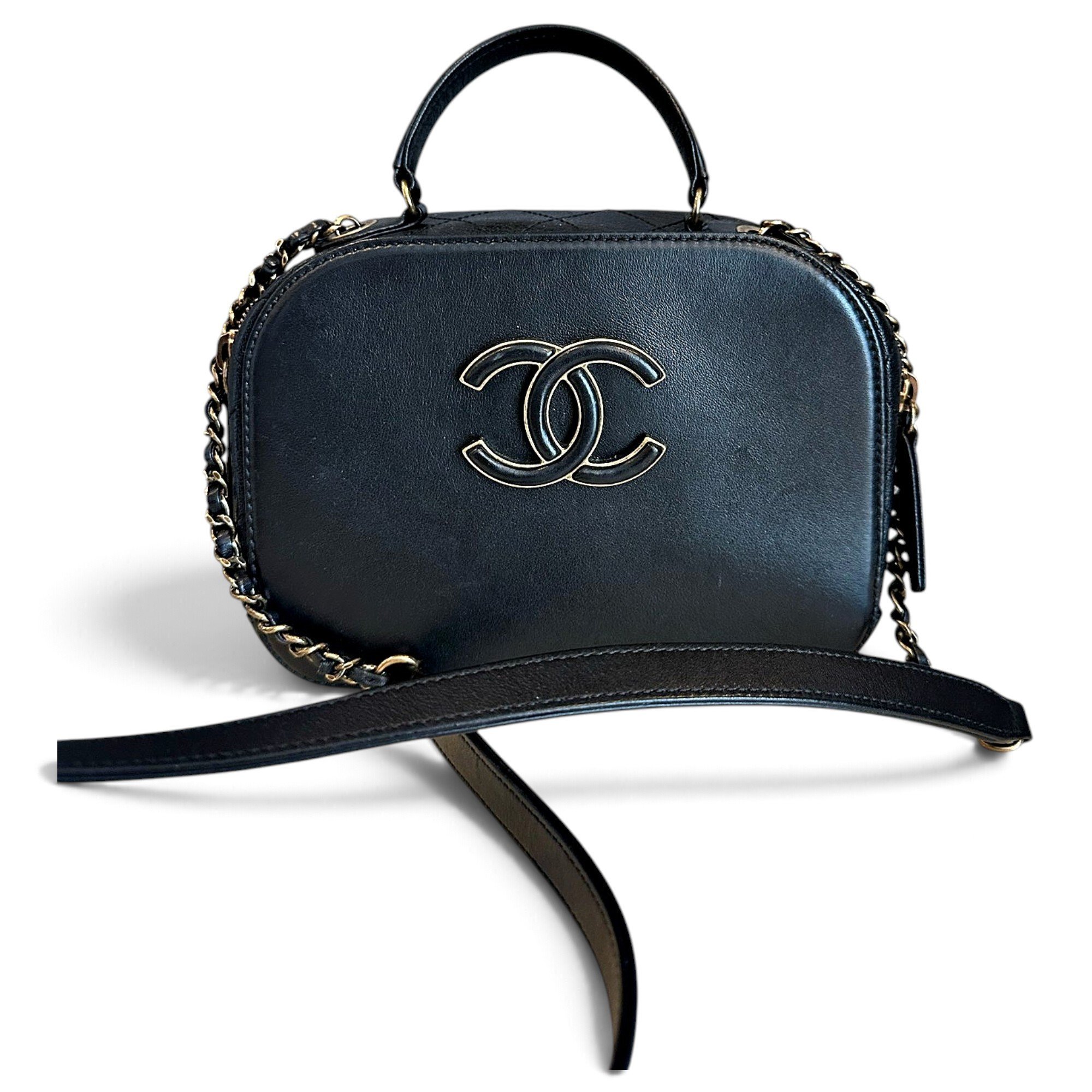 Vanity leather handbag